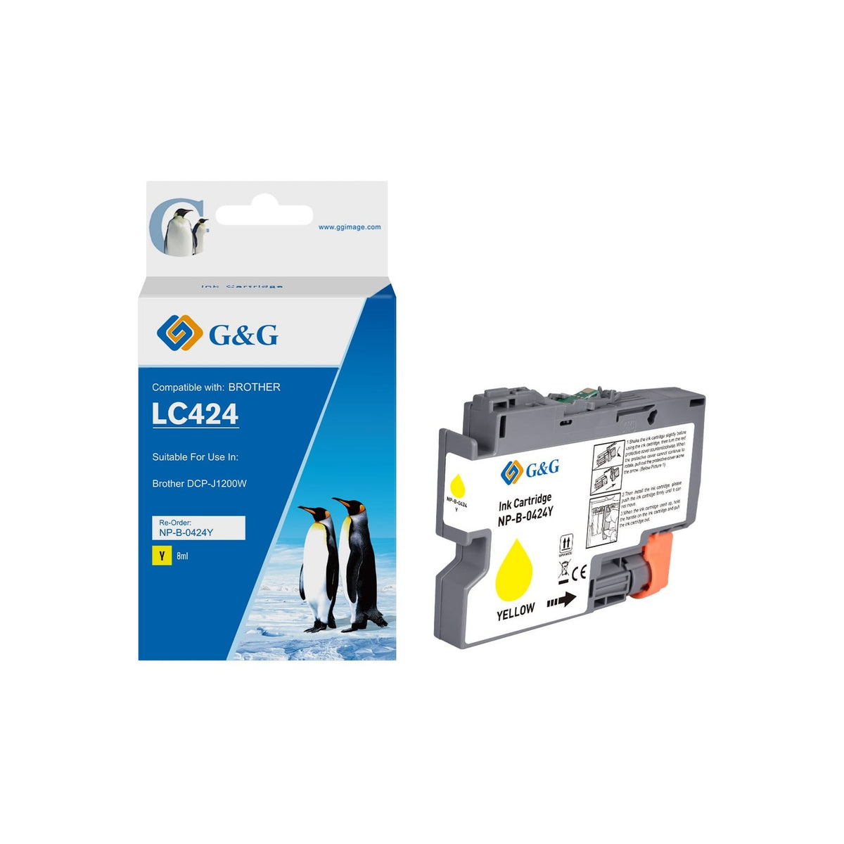 Cartouche compatible premium Brother LC424Y - jaune