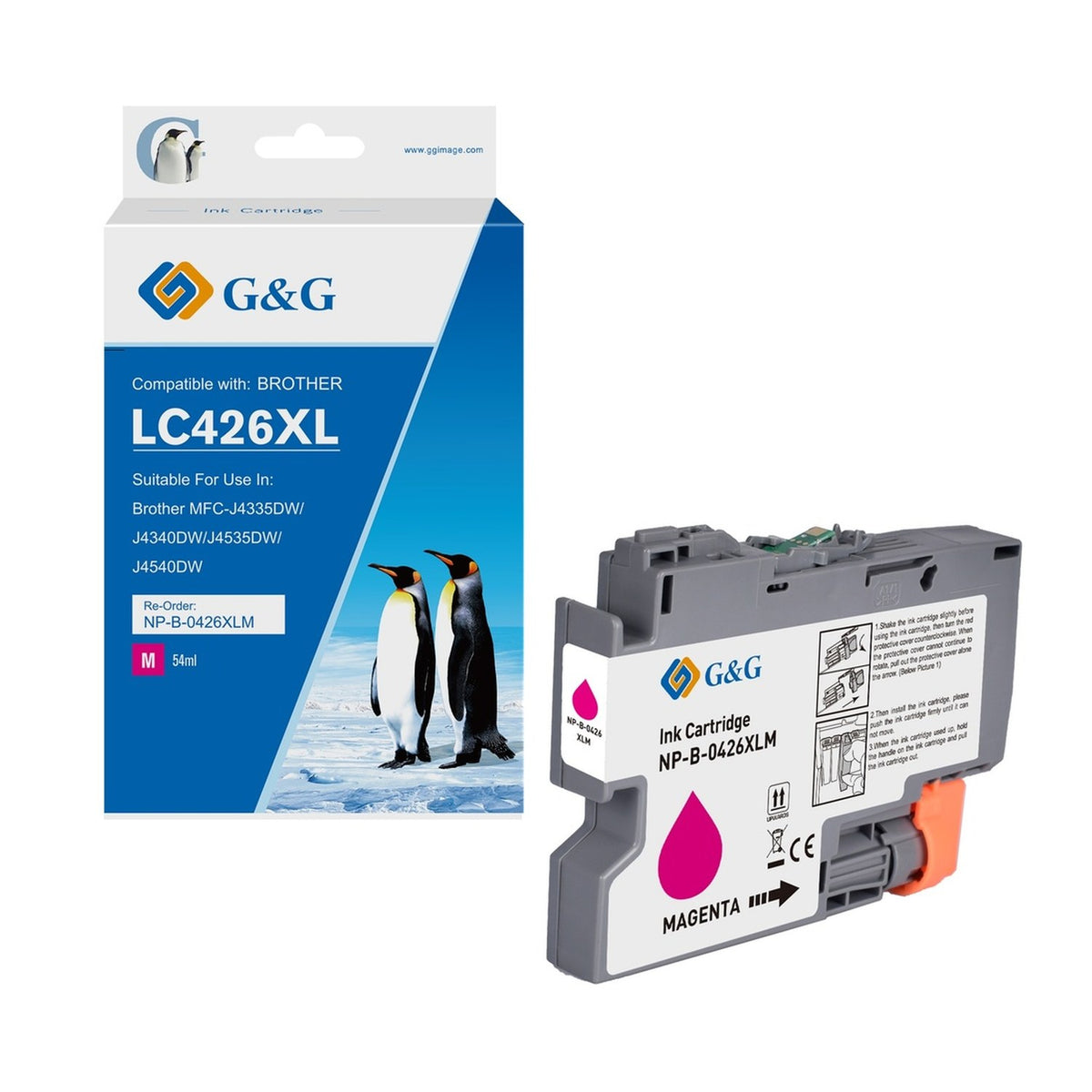 Cartouche compatible premium Brother LC426XLM - magenta