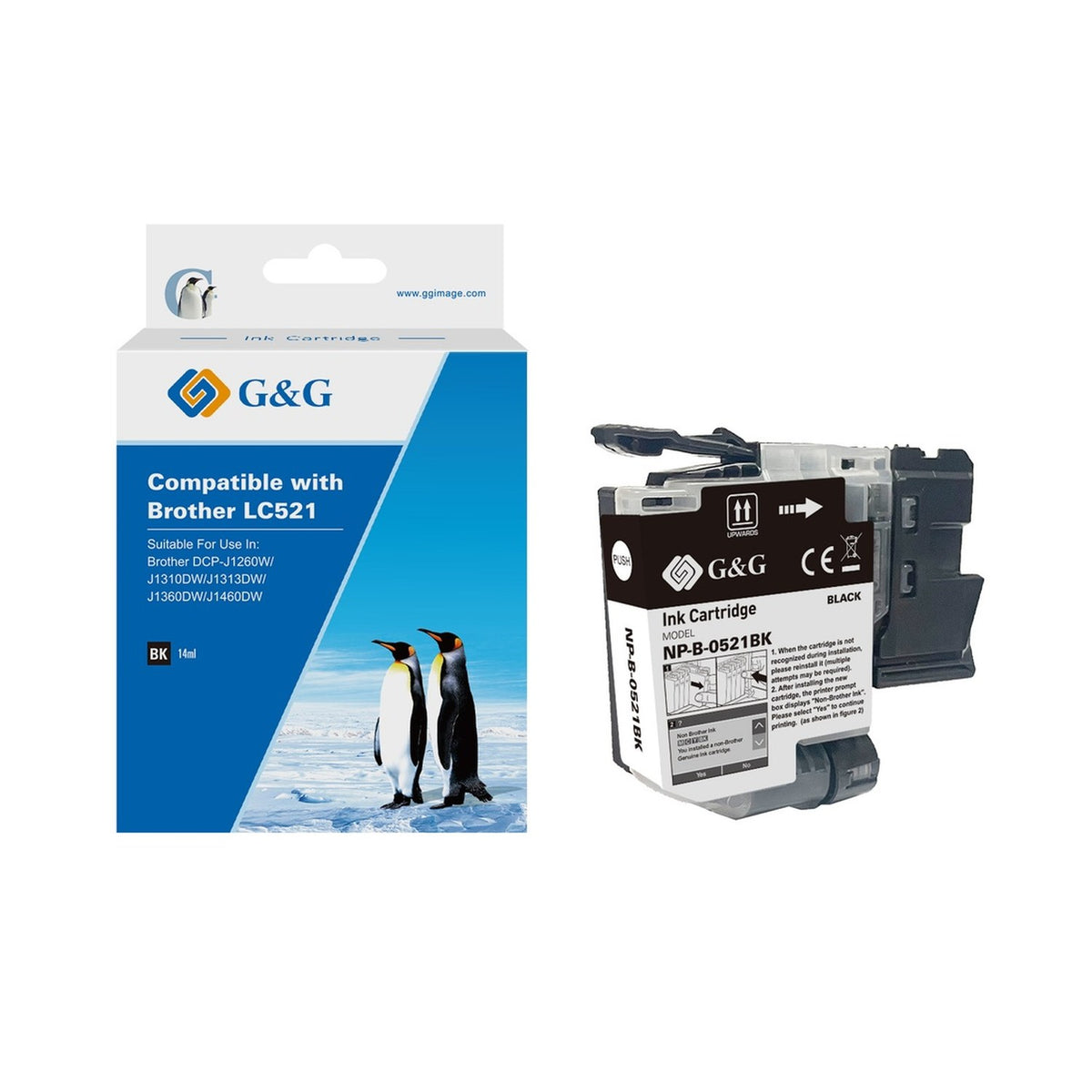Cartouche compatible premium Brother LC521BK - noire