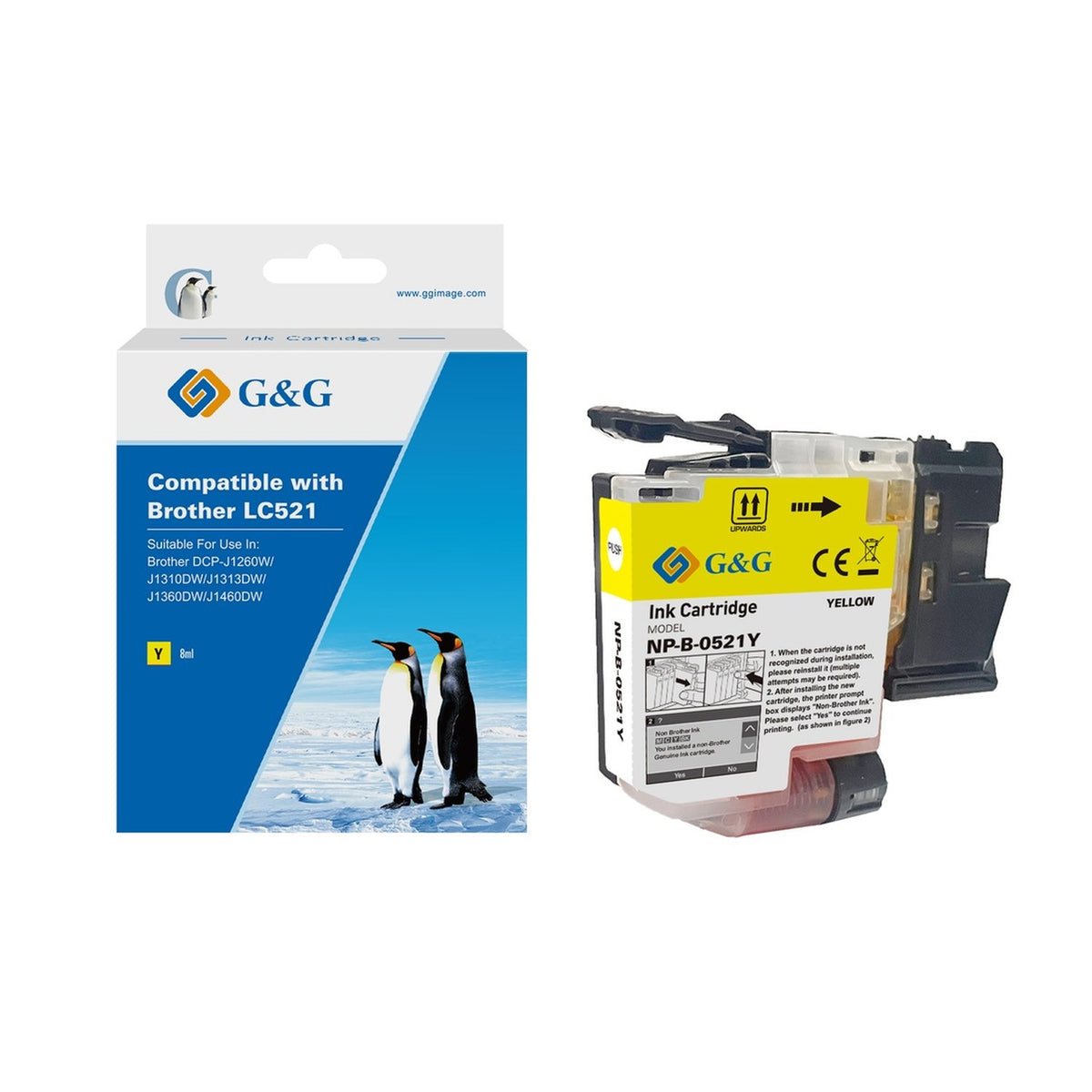 Cartouche compatible premium Brother LC521Y - jaune