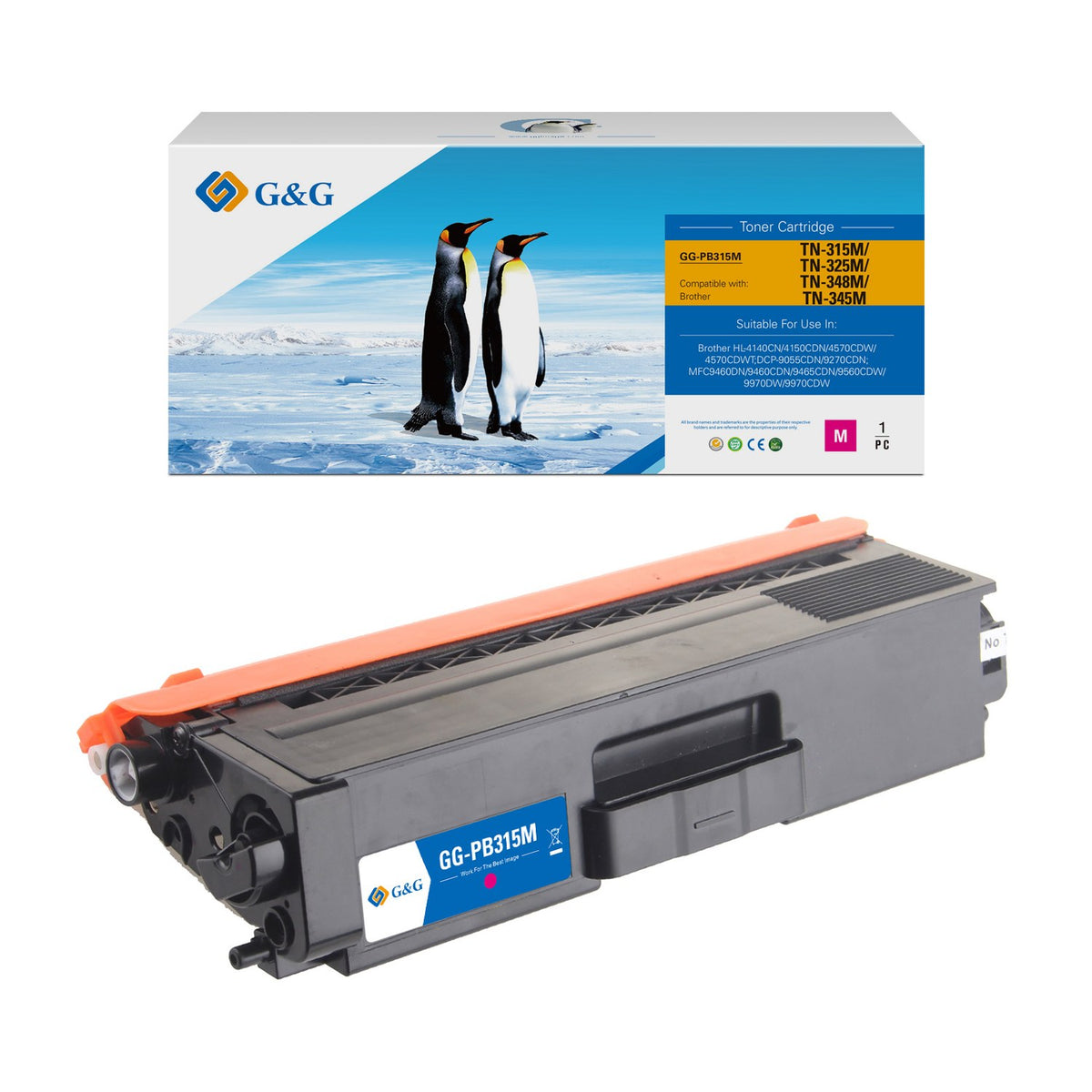 Toner compatible premium Brother TN325M - magenta