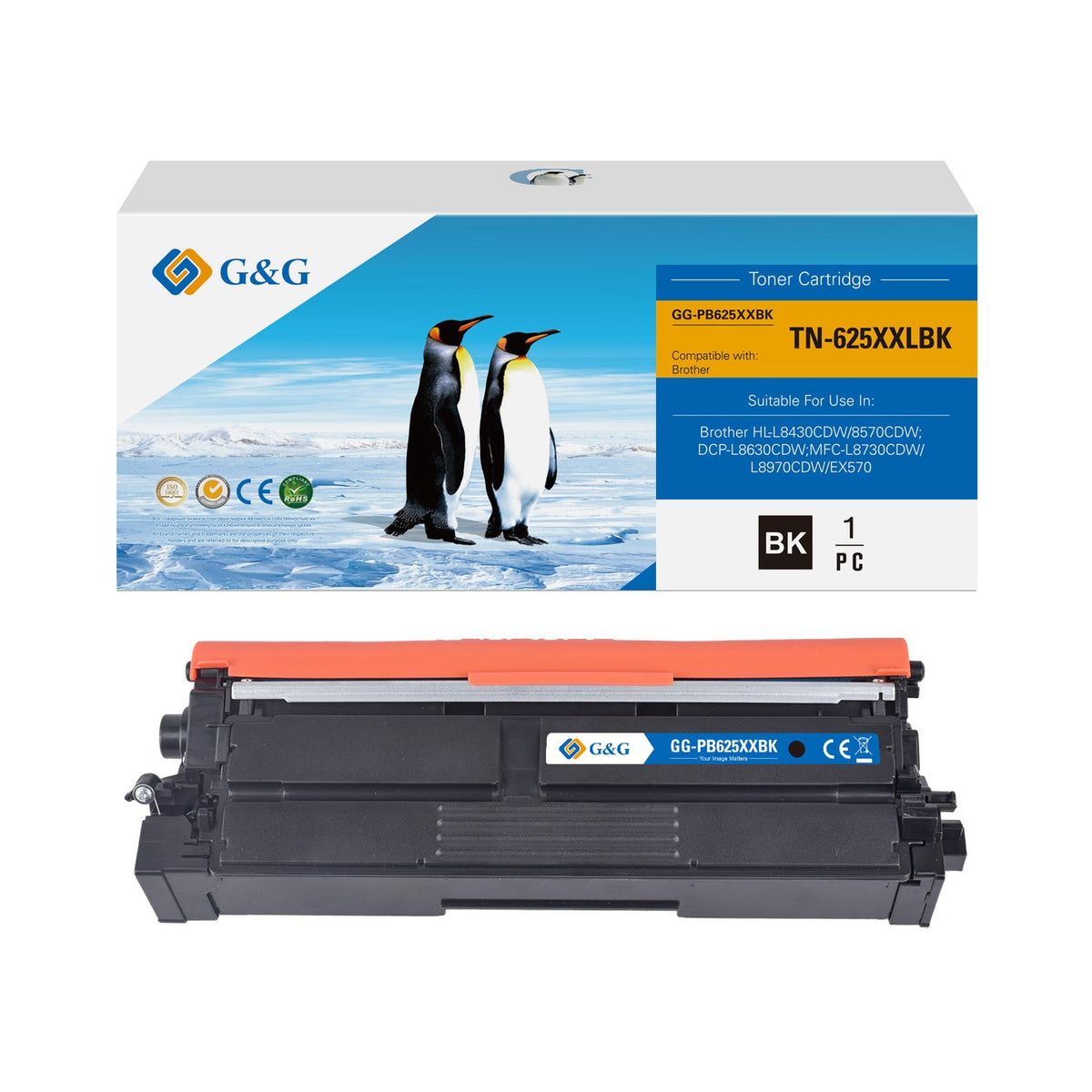 Toner compatible premium Brother TN625XXLBK - noir