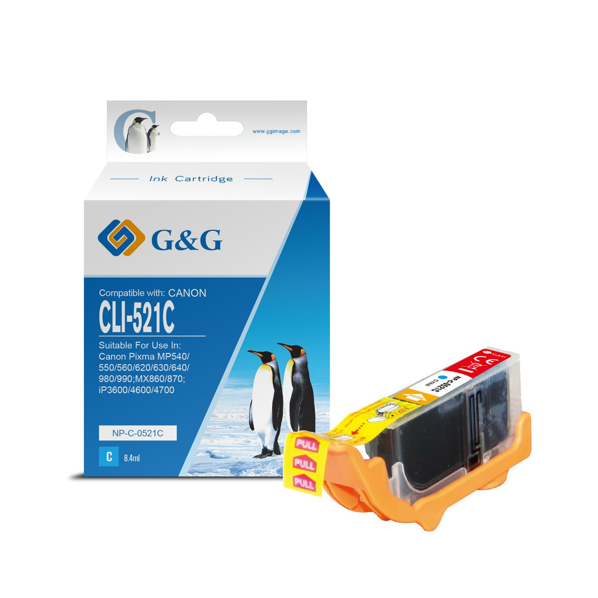 Cartouche compatible premium Canon 2934B001 / CLI-521 C - cyan