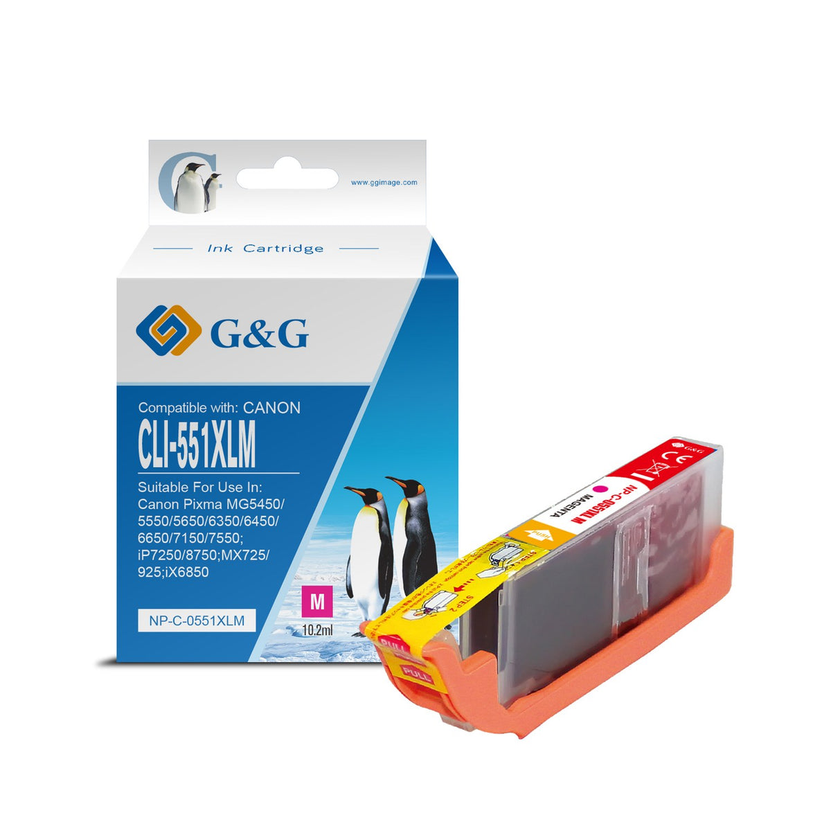 Cartouche compatible premium Canon 6445B001 / CLI-551 MXL - magenta