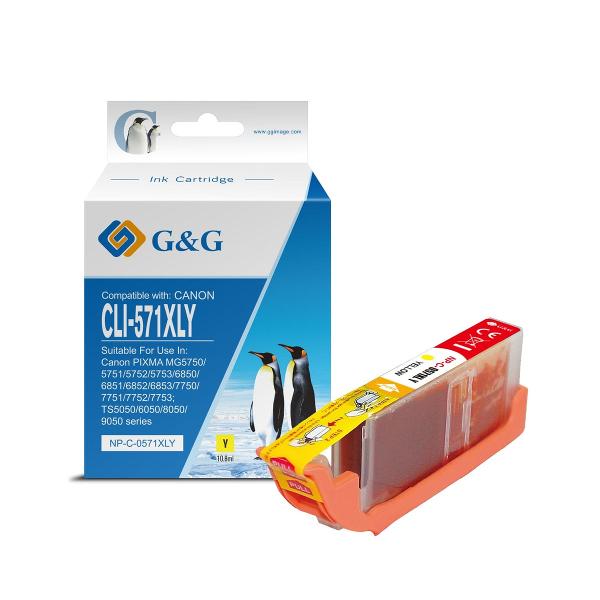 Cartouche compatible premium Canon 0334C001 / CLI-571 YXL - jaune