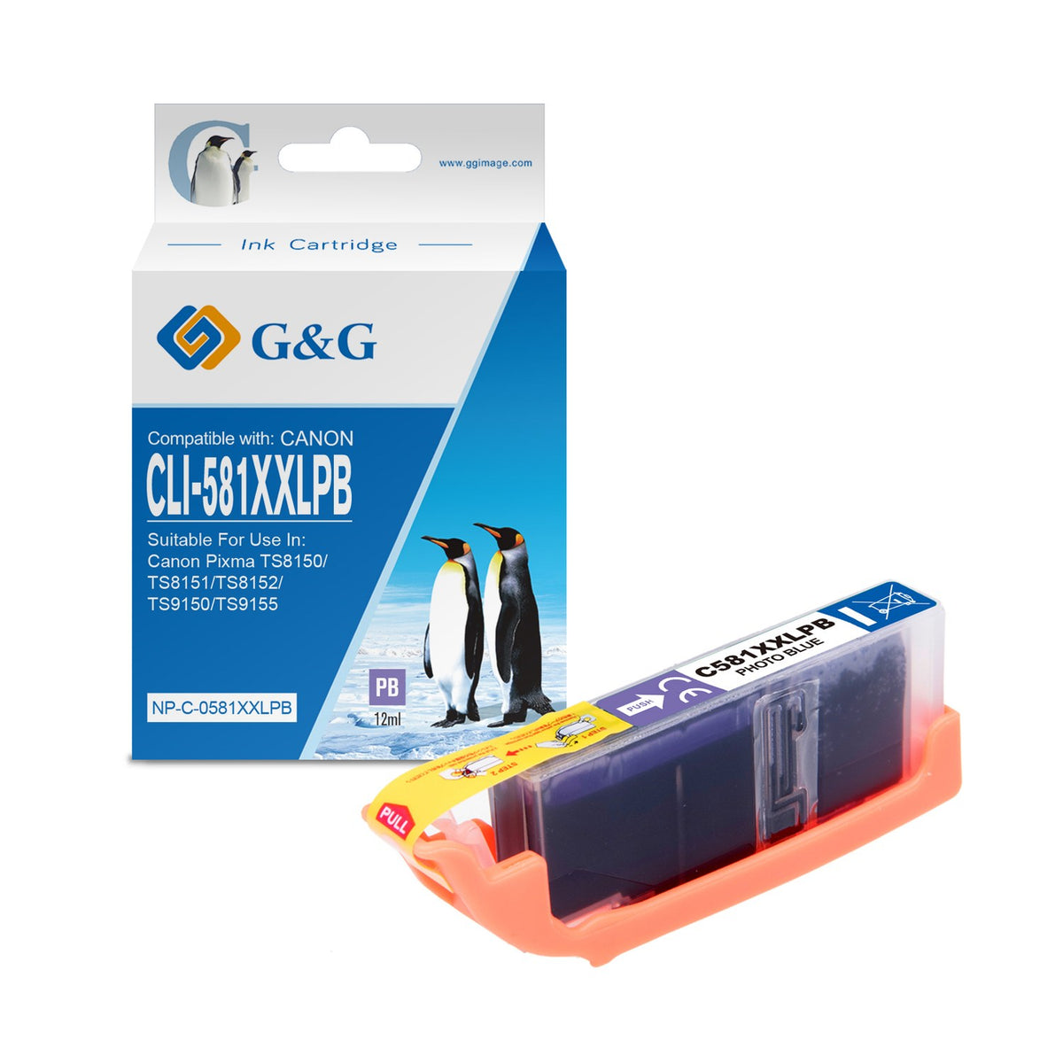 Cartouche compatible premium Canon 1999C001 / CLI-581 PBXXL - bleue