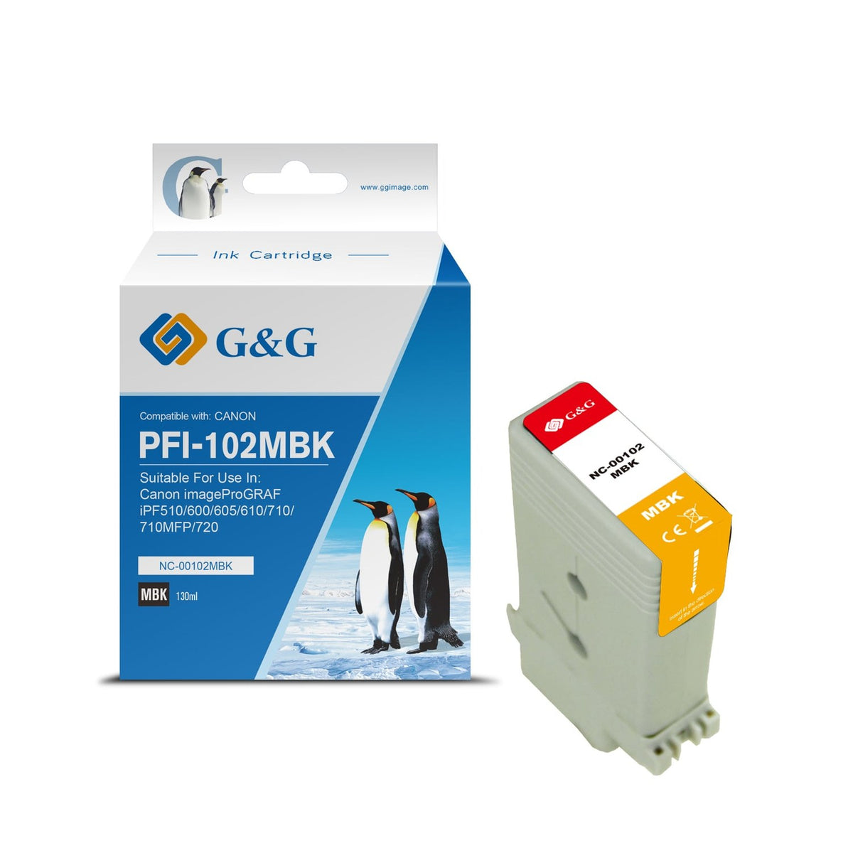 Cartouche compatible premium Canon 0894B001 / PFI-102 MBK - noire