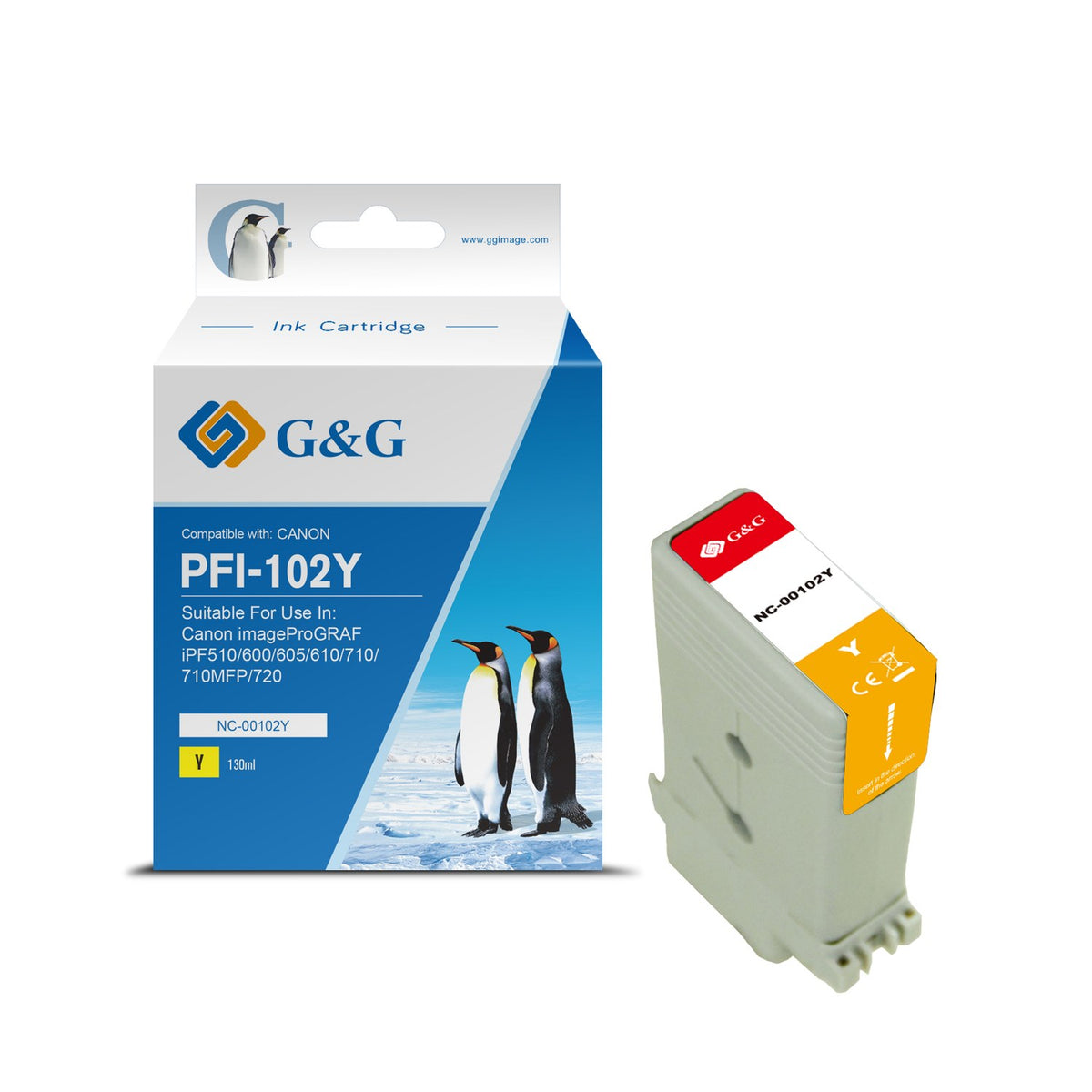 Cartouche compatible premium Canon 0898B001 / PFI-102 Y - jaune