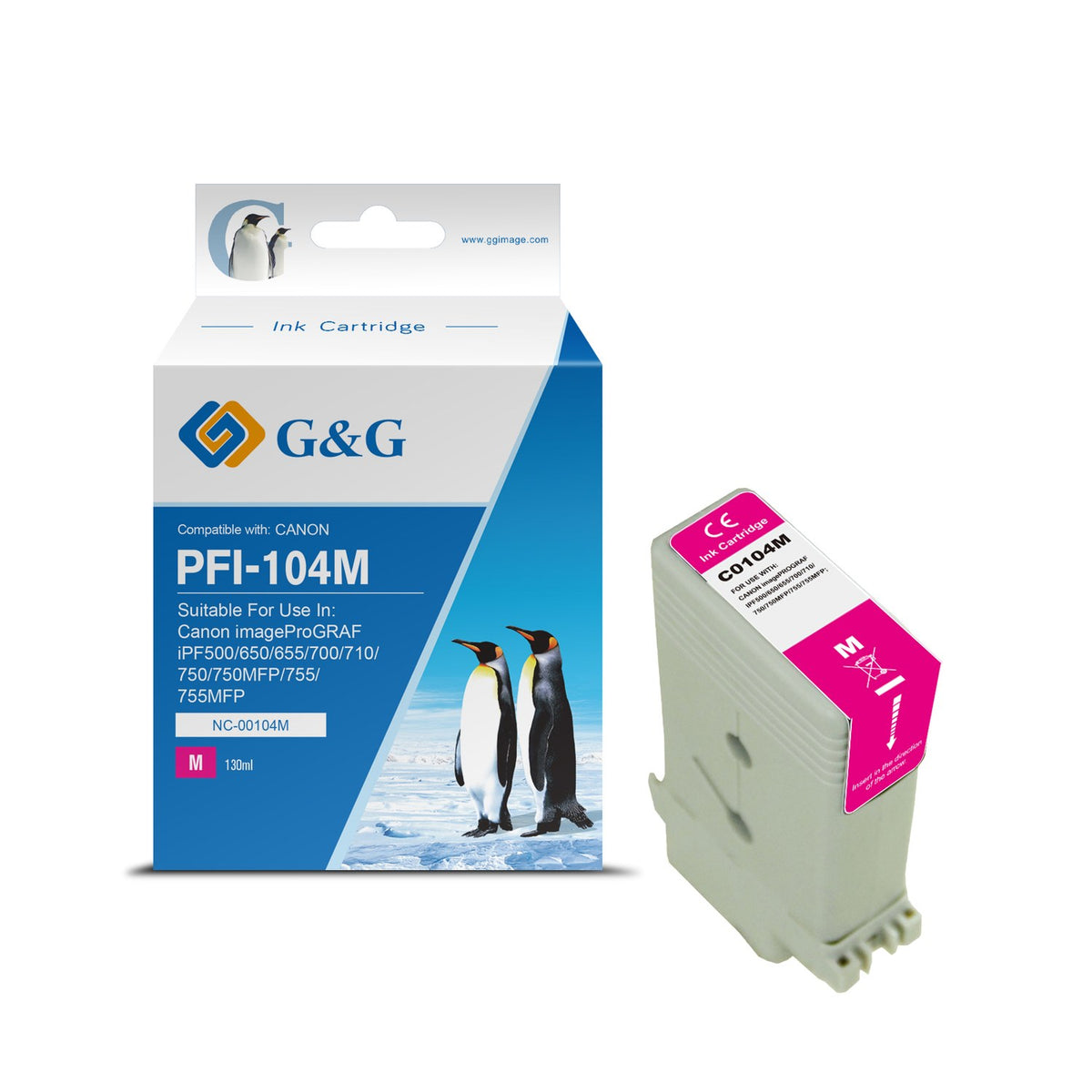 Cartouche compatible premium Canon 3631B001 / PFI-104 M - magenta