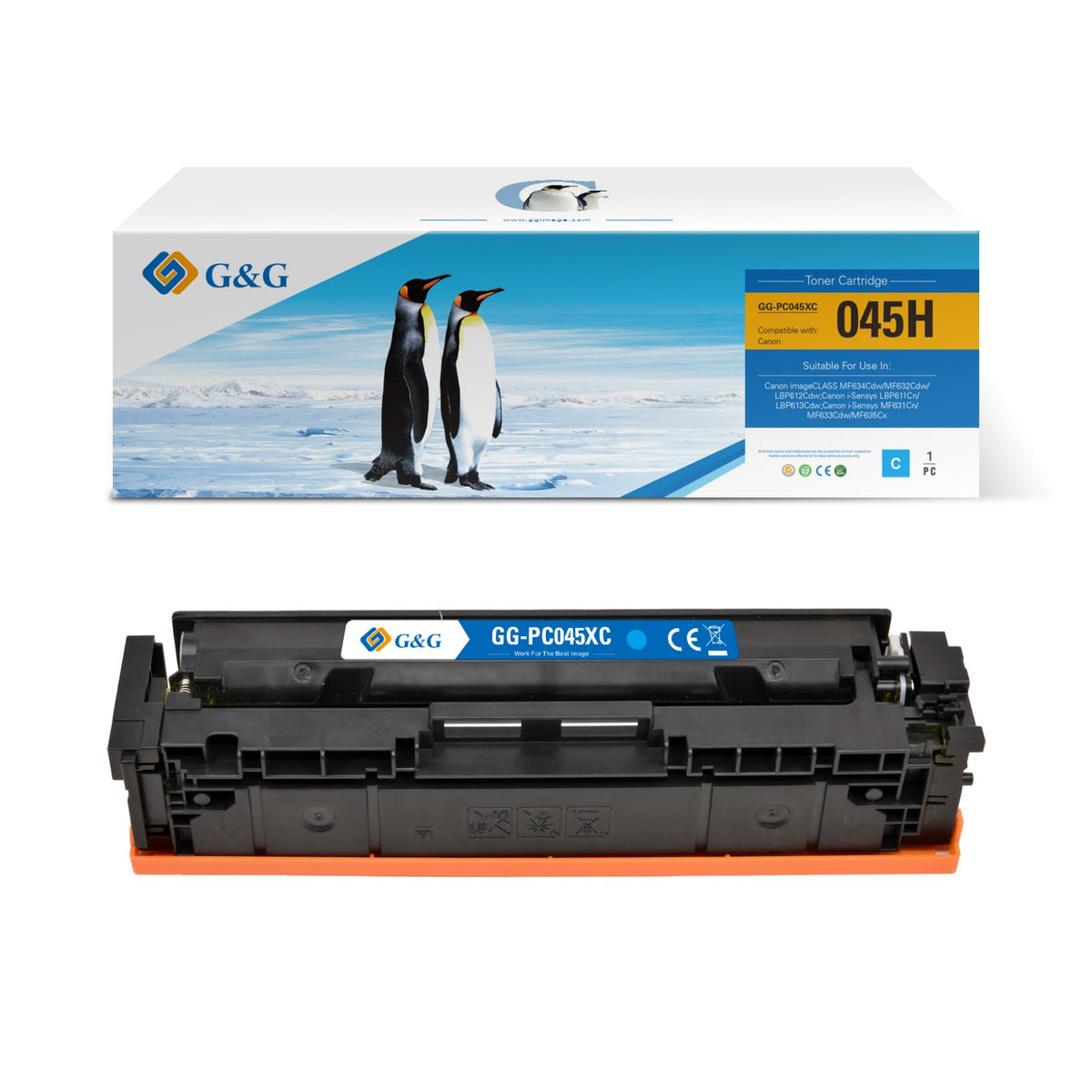 Toner compatible premium Canon 1245C002 / 045H - cyan