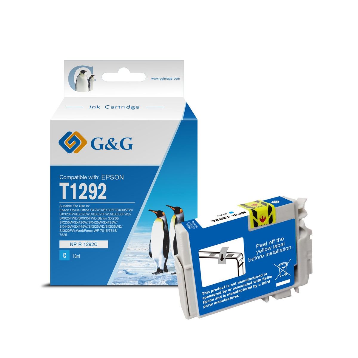 Cartouche compatible premium Epson C13T12924010 / T1292 - cyan