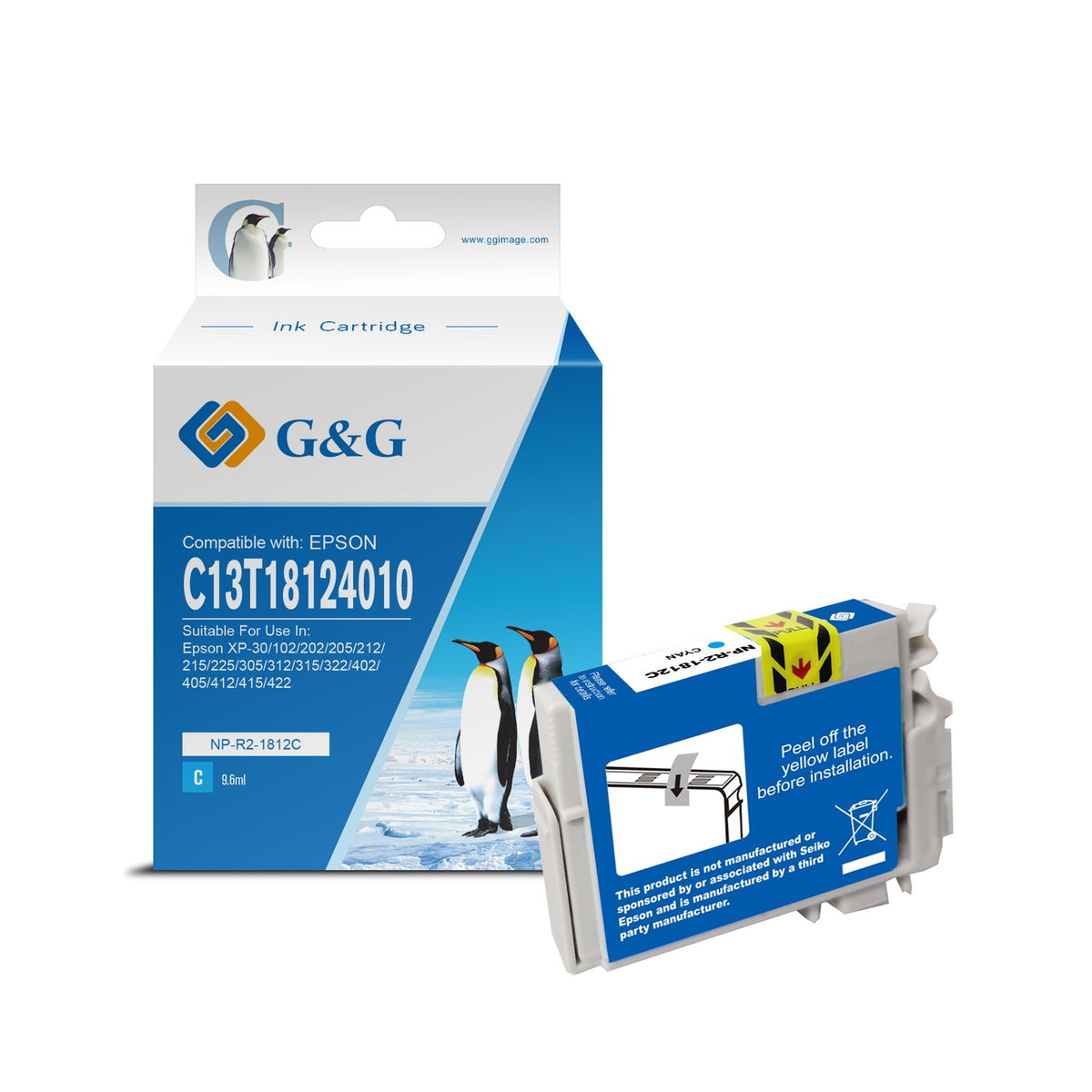 Cartouche compatible premium Epson C13T18124010 / 18XL - cyan