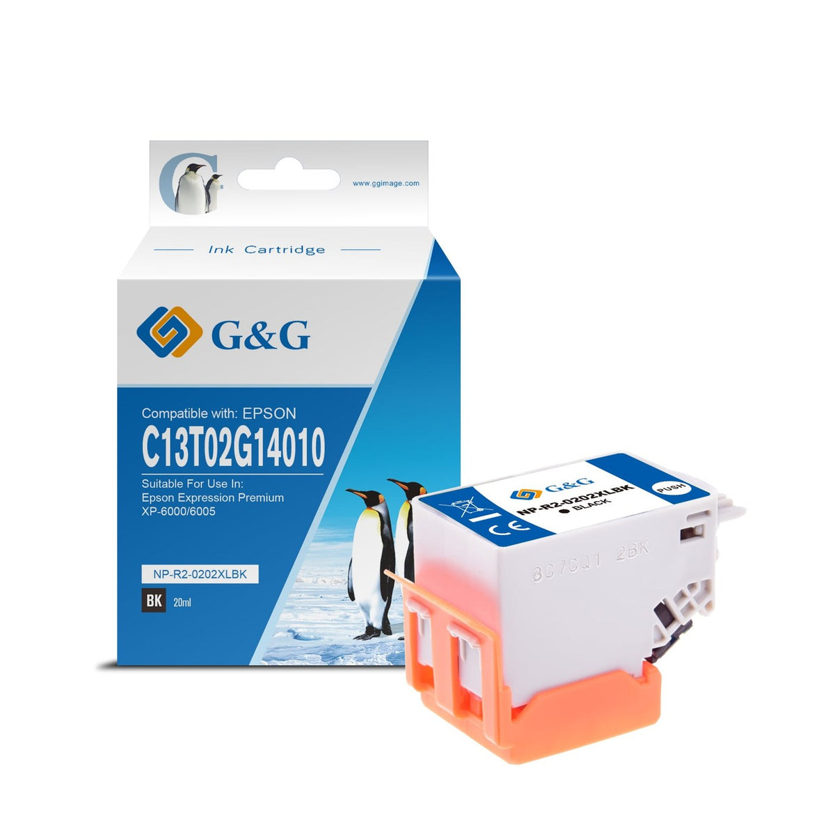 Cartouche compatible premium Epson C13T02G14010 / 202XL - noire