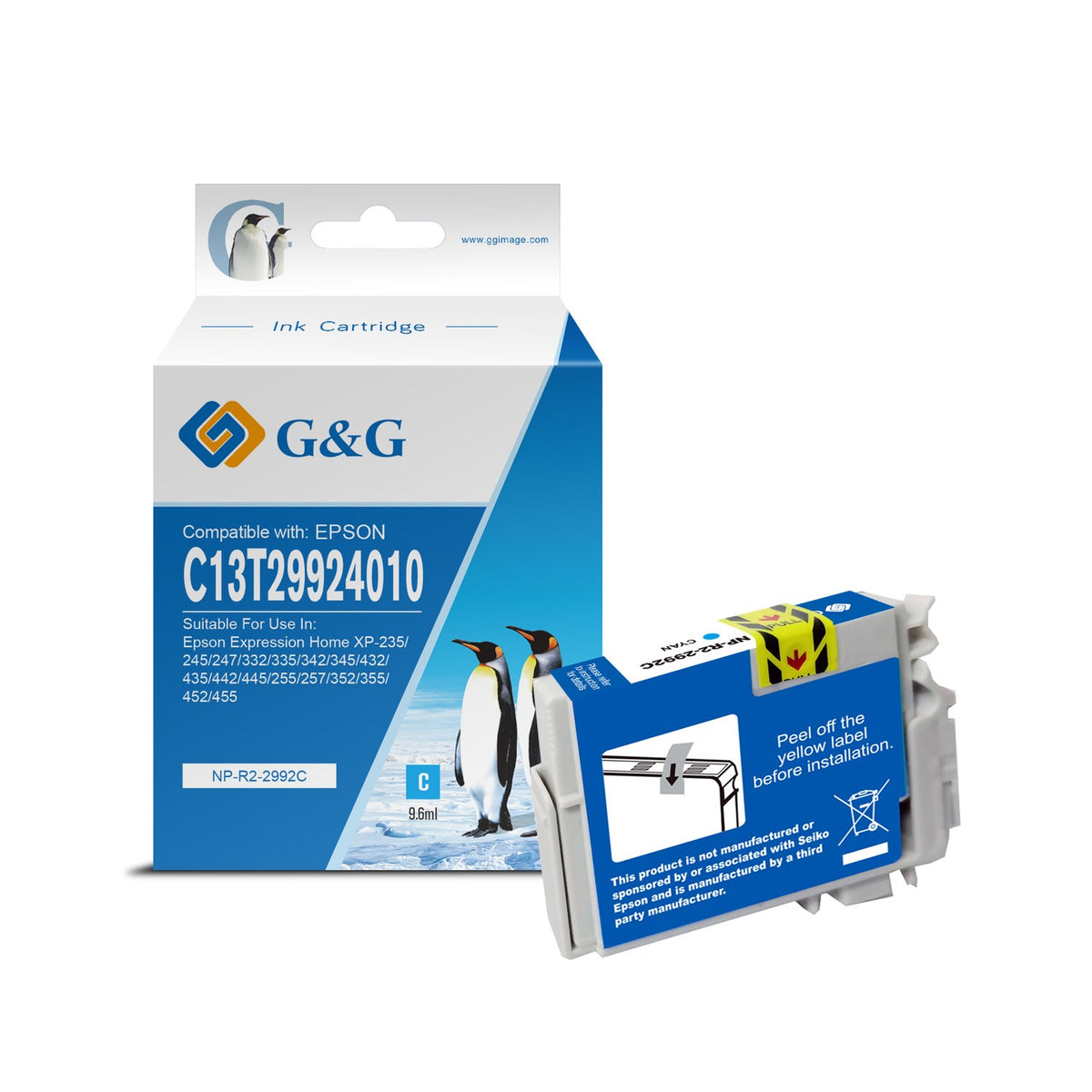 Cartouche compatible premium Epson C13T29924010 / 29XL - cyan
