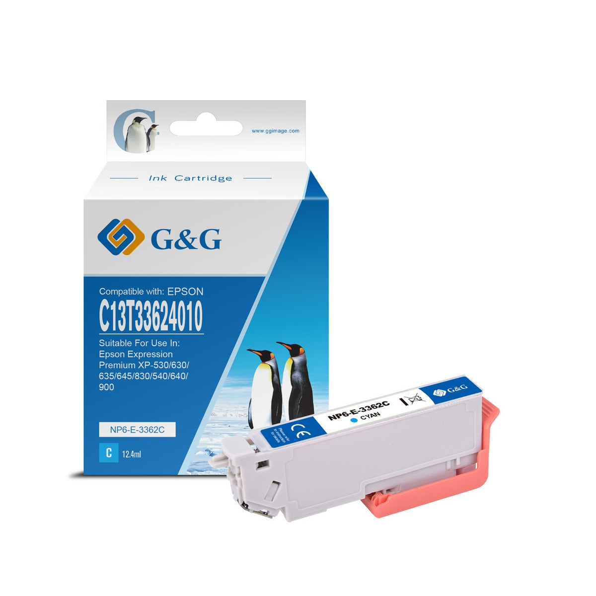 Cartouche compatible premium Epson C13T33624010 / 33XL - cyan