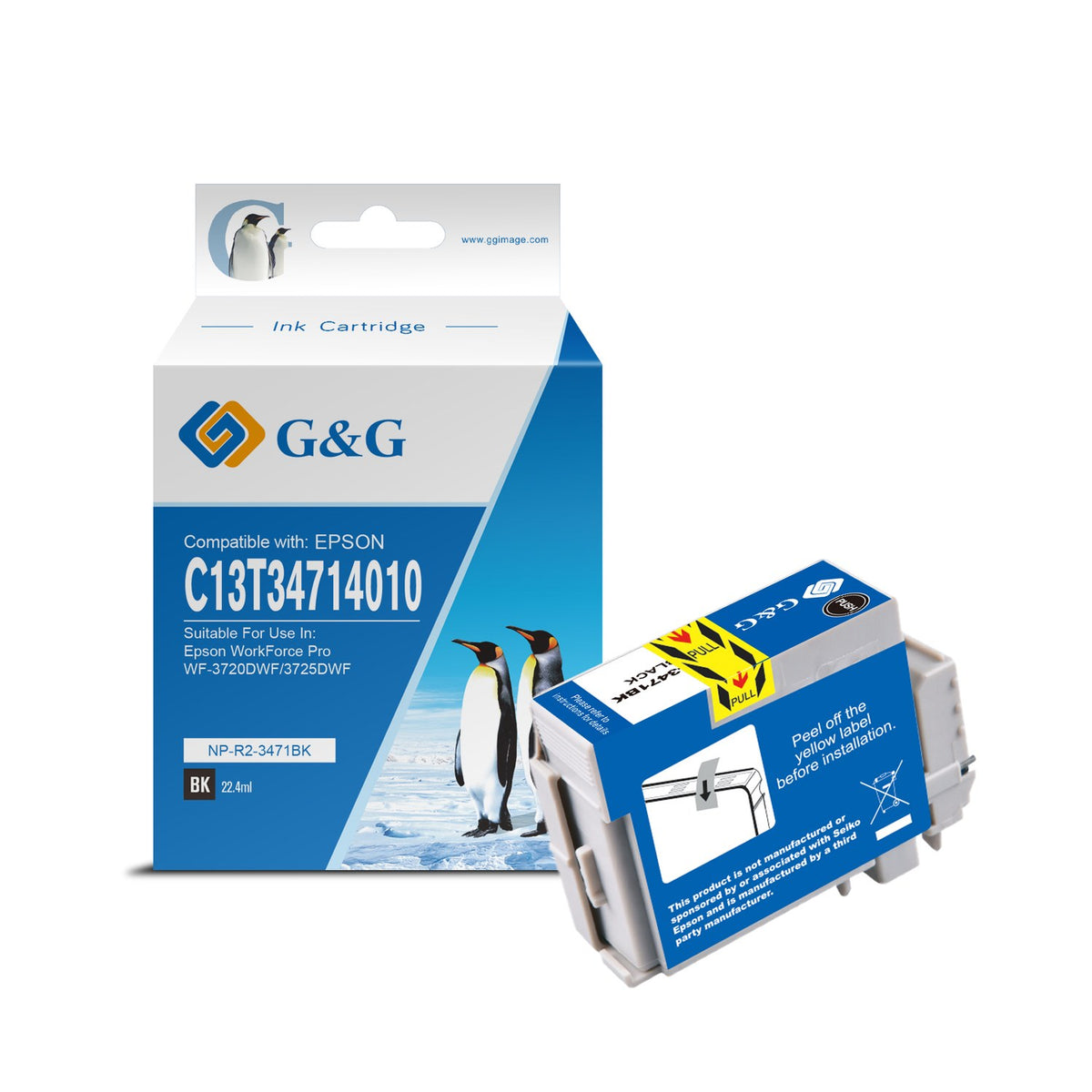 Cartouche compatible premium Epson C13T34714010 / 34XL - noire