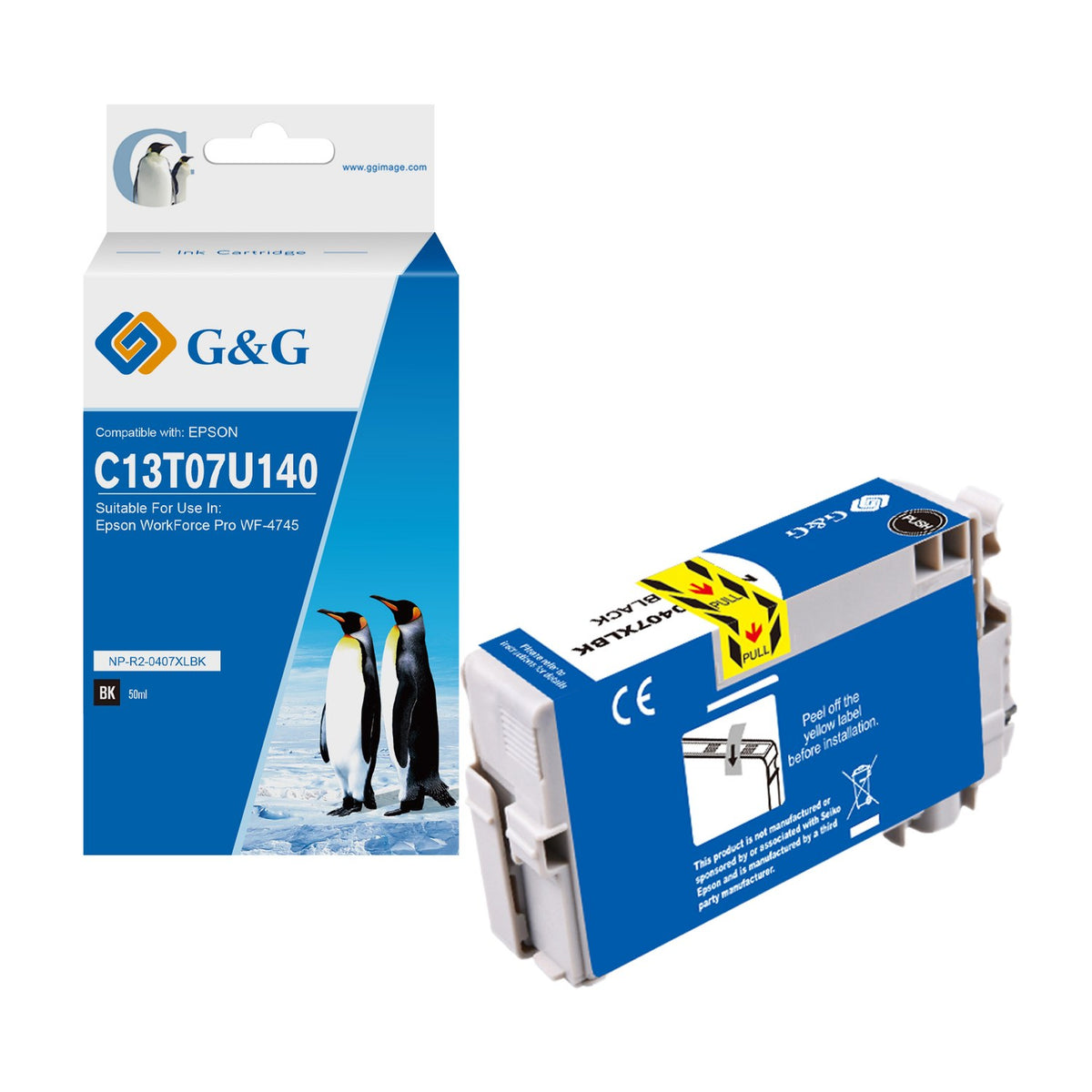 Cartouche compatible premium Epson C13T07U140 / 407 - noire