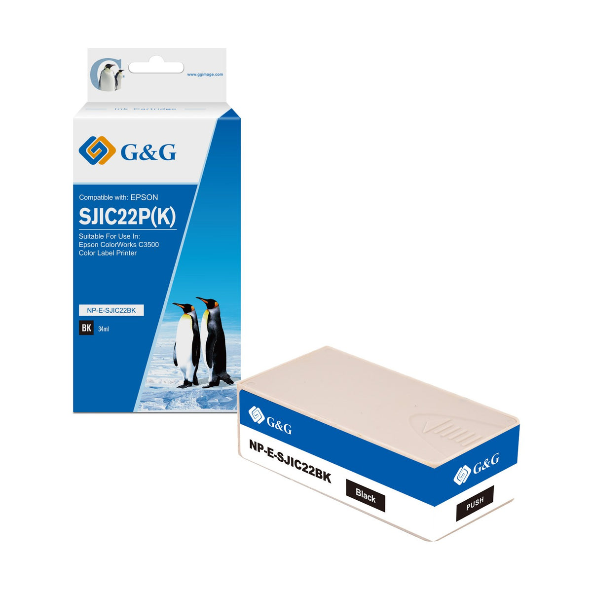 Cartouche compatible premium Epson C33S020601 / SJI-C-22-P-(K) - noire
