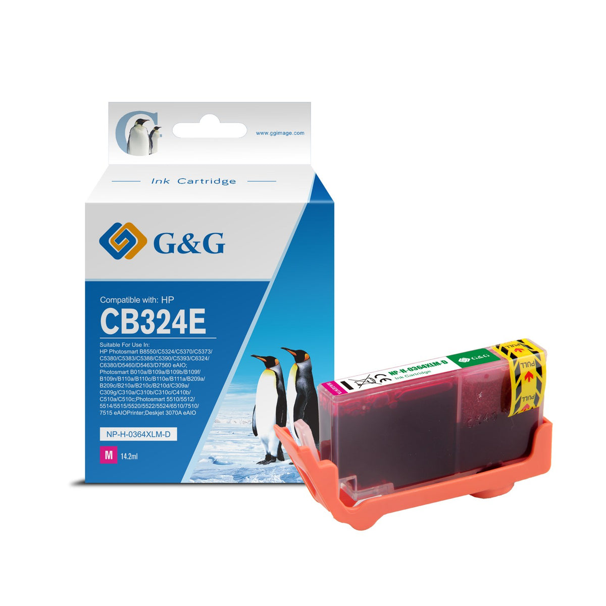 Cartouche compatible premium HP CB324EE / 364XL - magenta