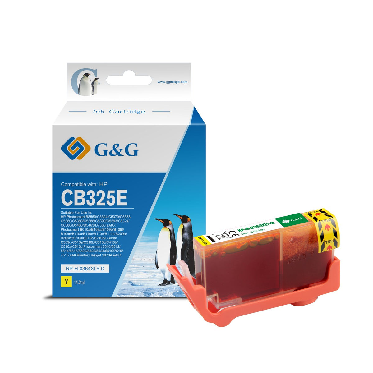 Cartouche compatible premium HP CB325EE / 364XL - jaune