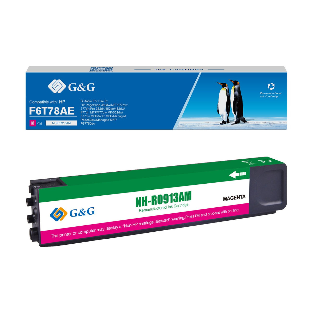 Cartouche compatible premium HP F6T78AE / 913A - magenta