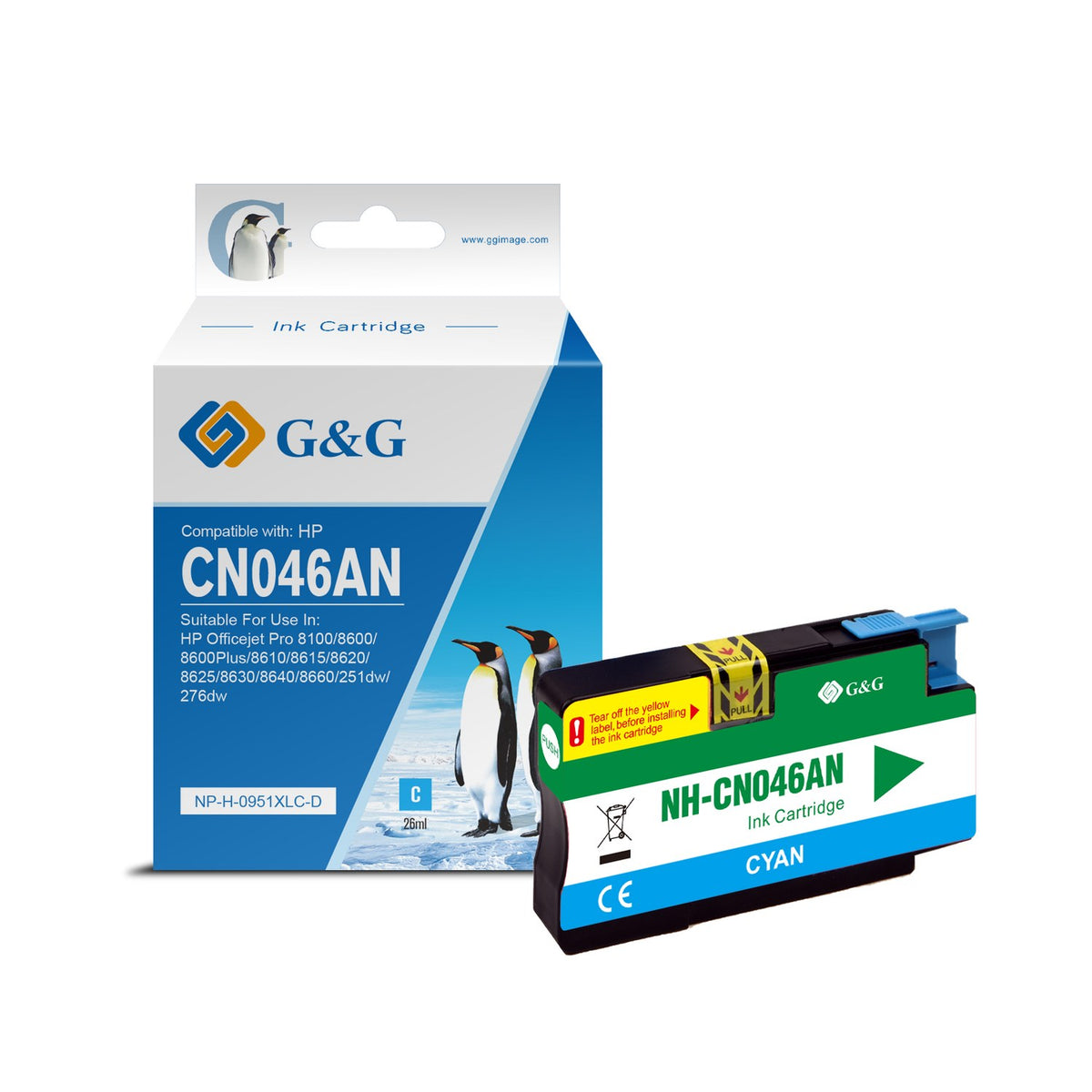 Cartouche compatible premium HP CN046AE / 951XL - cyan