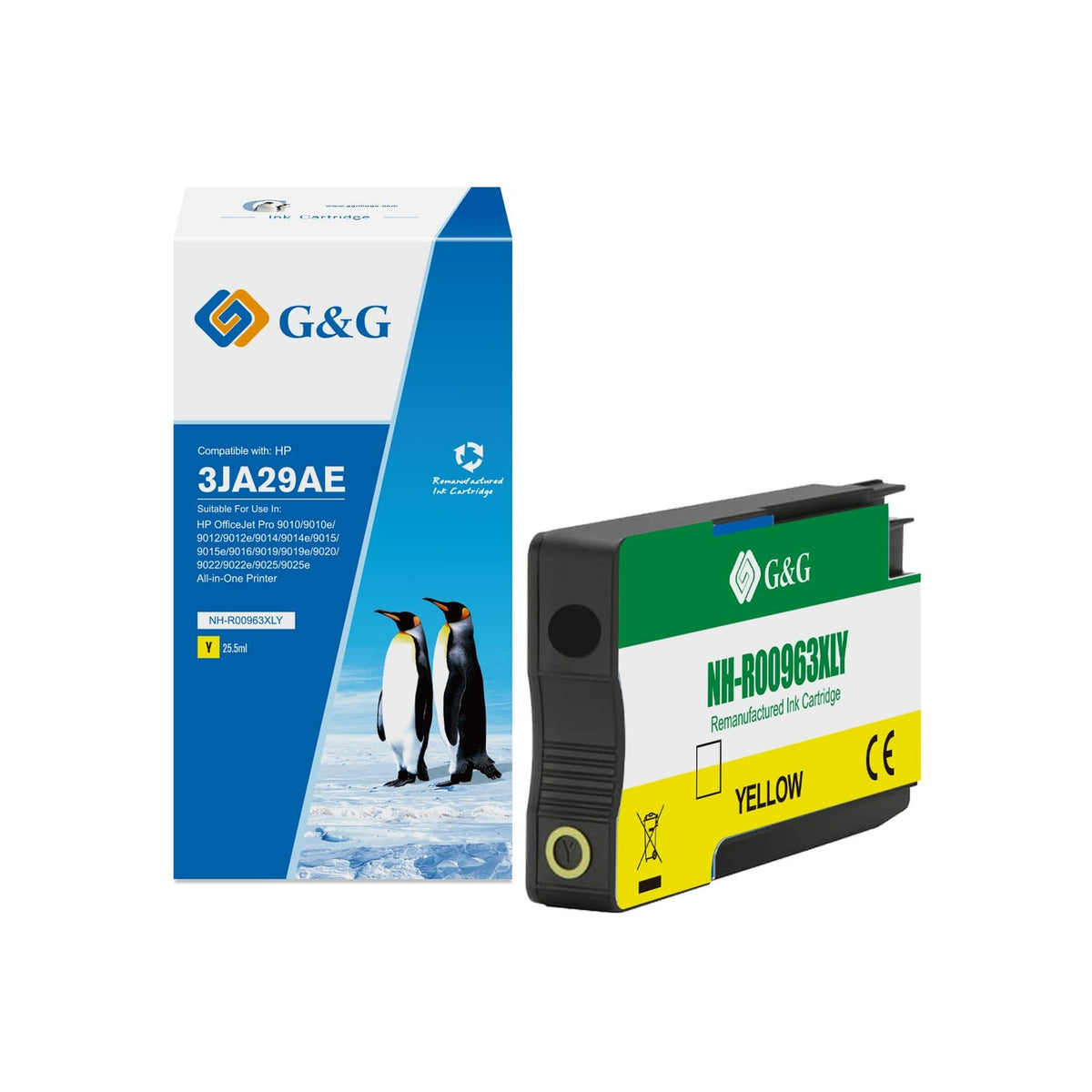 Cartouche compatible premium HP 3JA29AE / 963XL - jaune