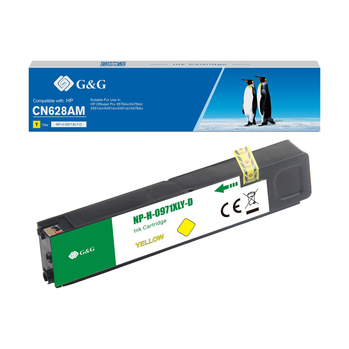 Cartouche compatible premium HP CN628AE / 971XL - jaune