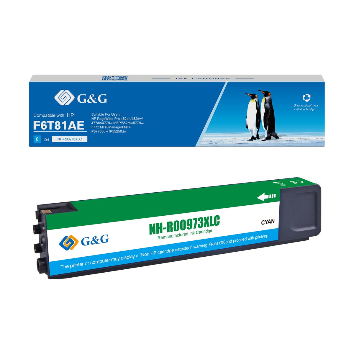 Cartouche compatible premium HP F6T81AE / 973X - cyan