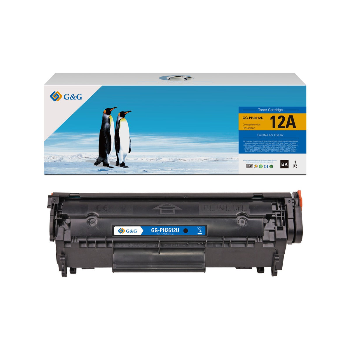 Toner compatible premium HP Q2612A / 12A - noir