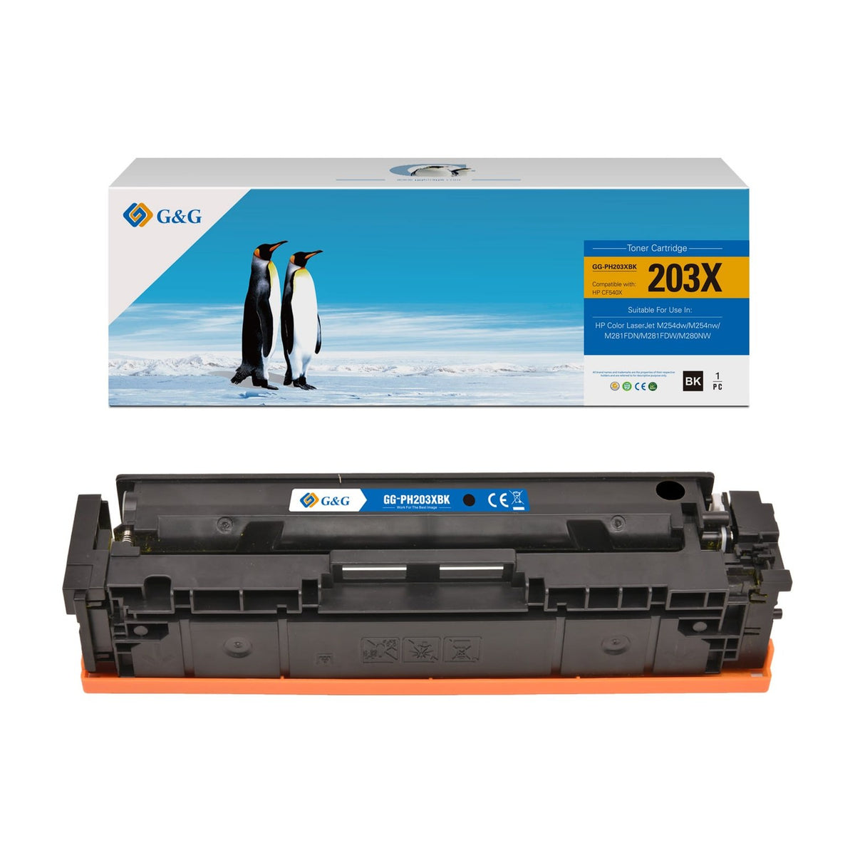 Toner compatible premium HP CF540X / 203X - noir