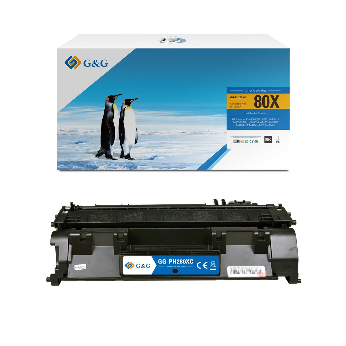 Toner compatible premium HP CF280X / 80X - noir