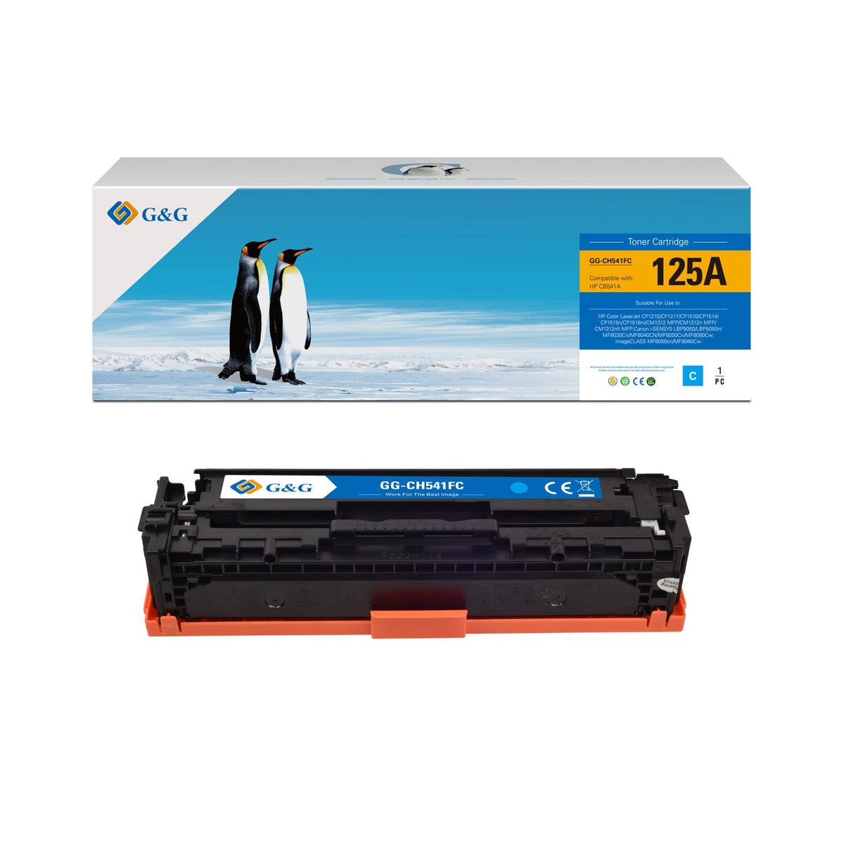 Toner compatible premium HP CB541A / 125A - cyan