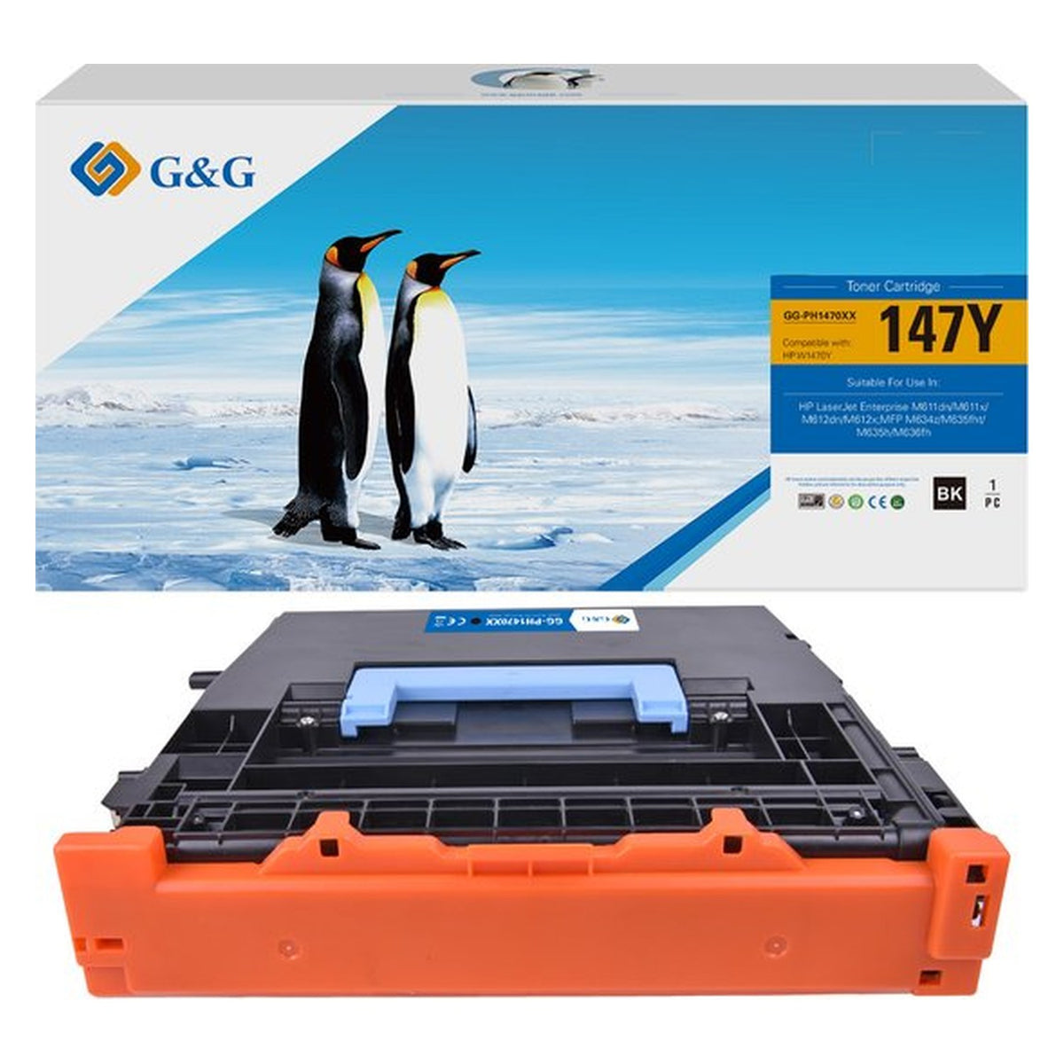 Toner compatible premium HP W1470Y / 147Y - noir