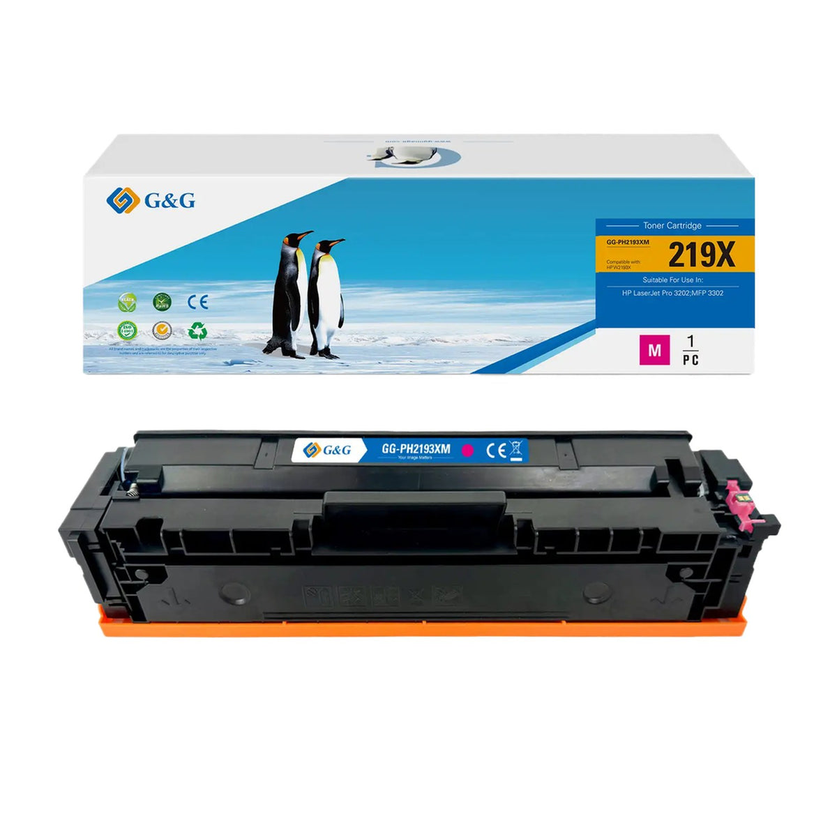 Toner compatible premium HP W2193X / 219X - magenta