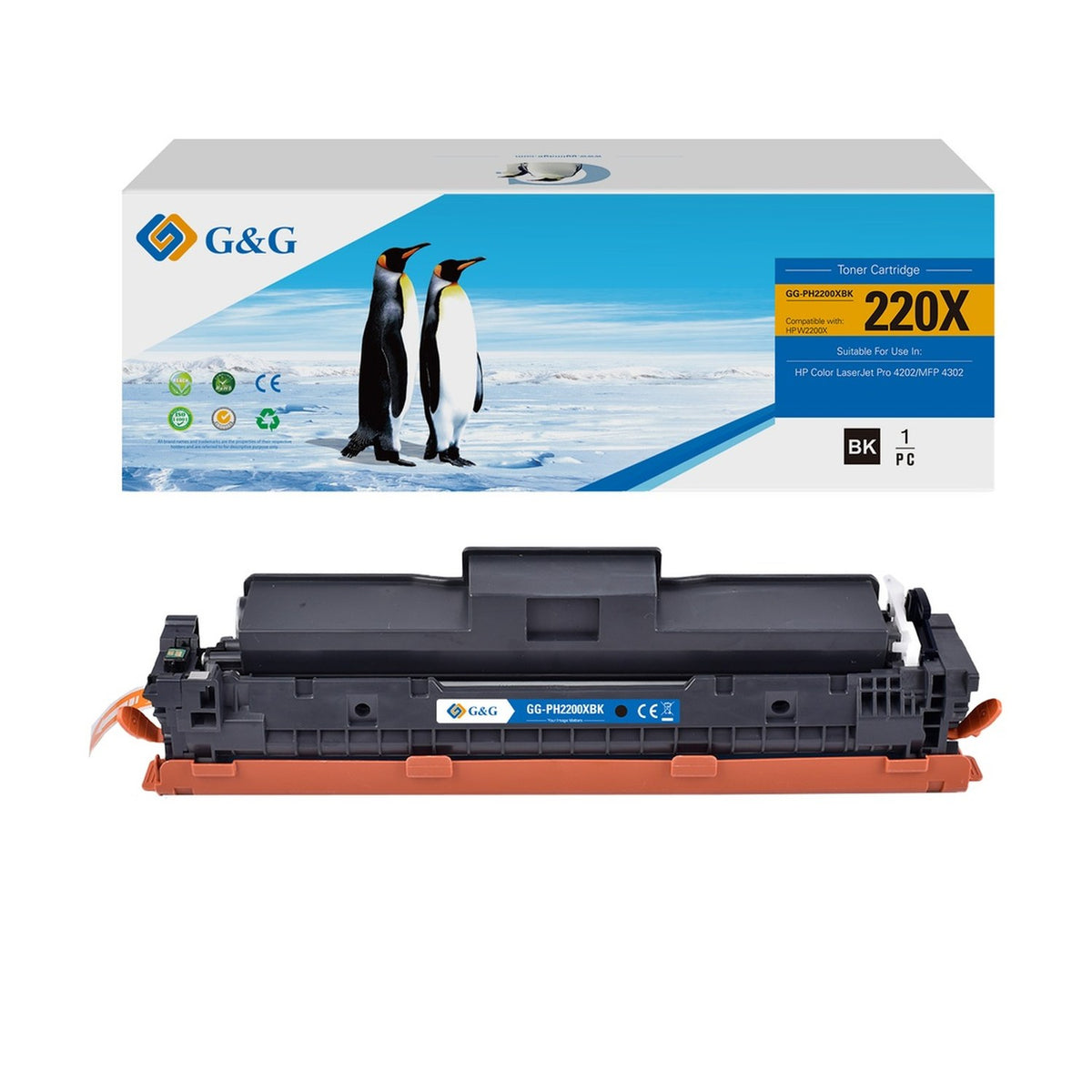 Toner compatible premium HP W2200X / 220X - noir