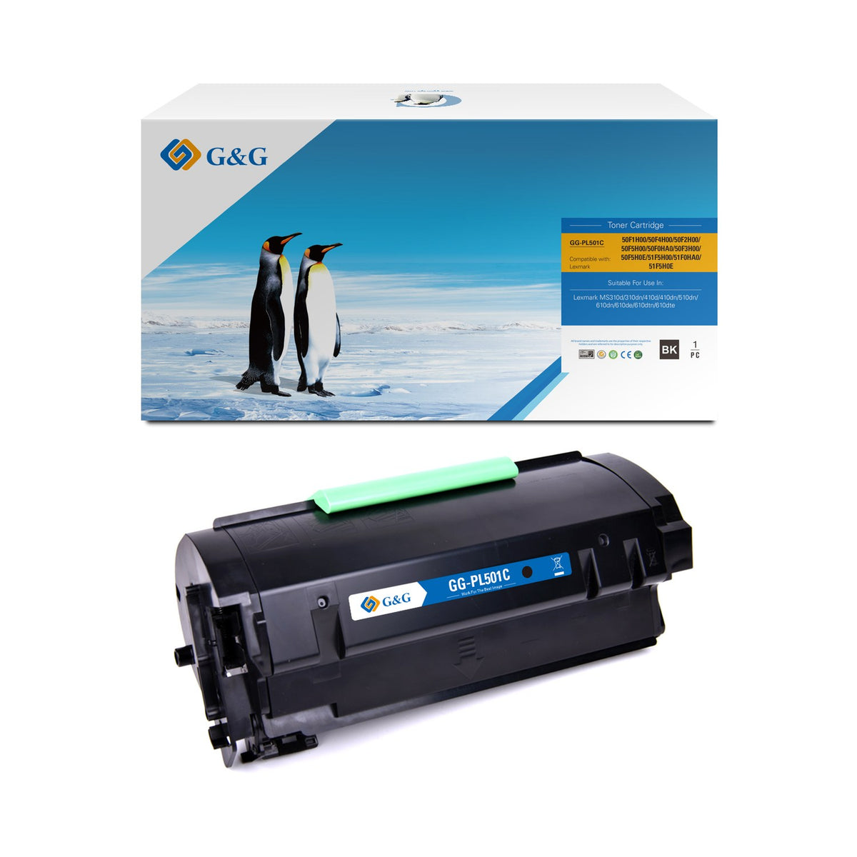 Toner compatible premium Lexmark 50F2000 / 502 - noir
