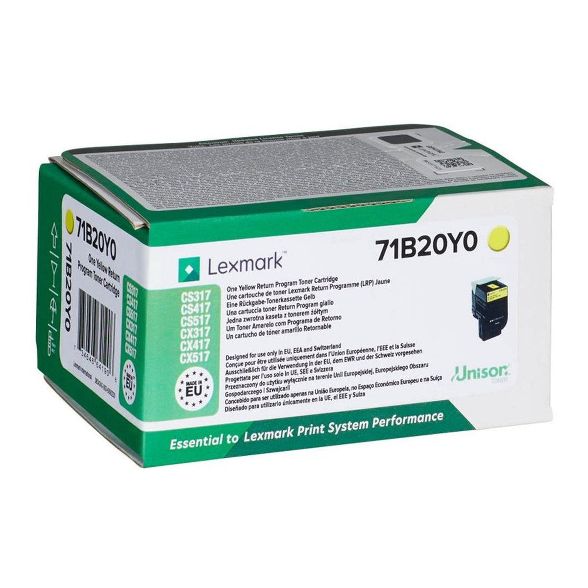Toner compatible premium Lexmark 71B20Y0 - jaune