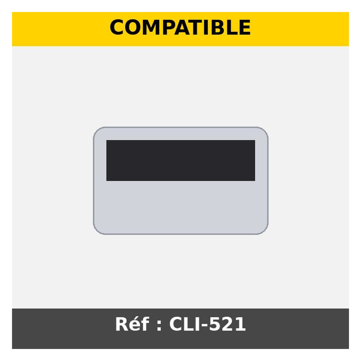 Cartouche compatible premium Canon 2933 B 005 / CLI-521 BK - noire