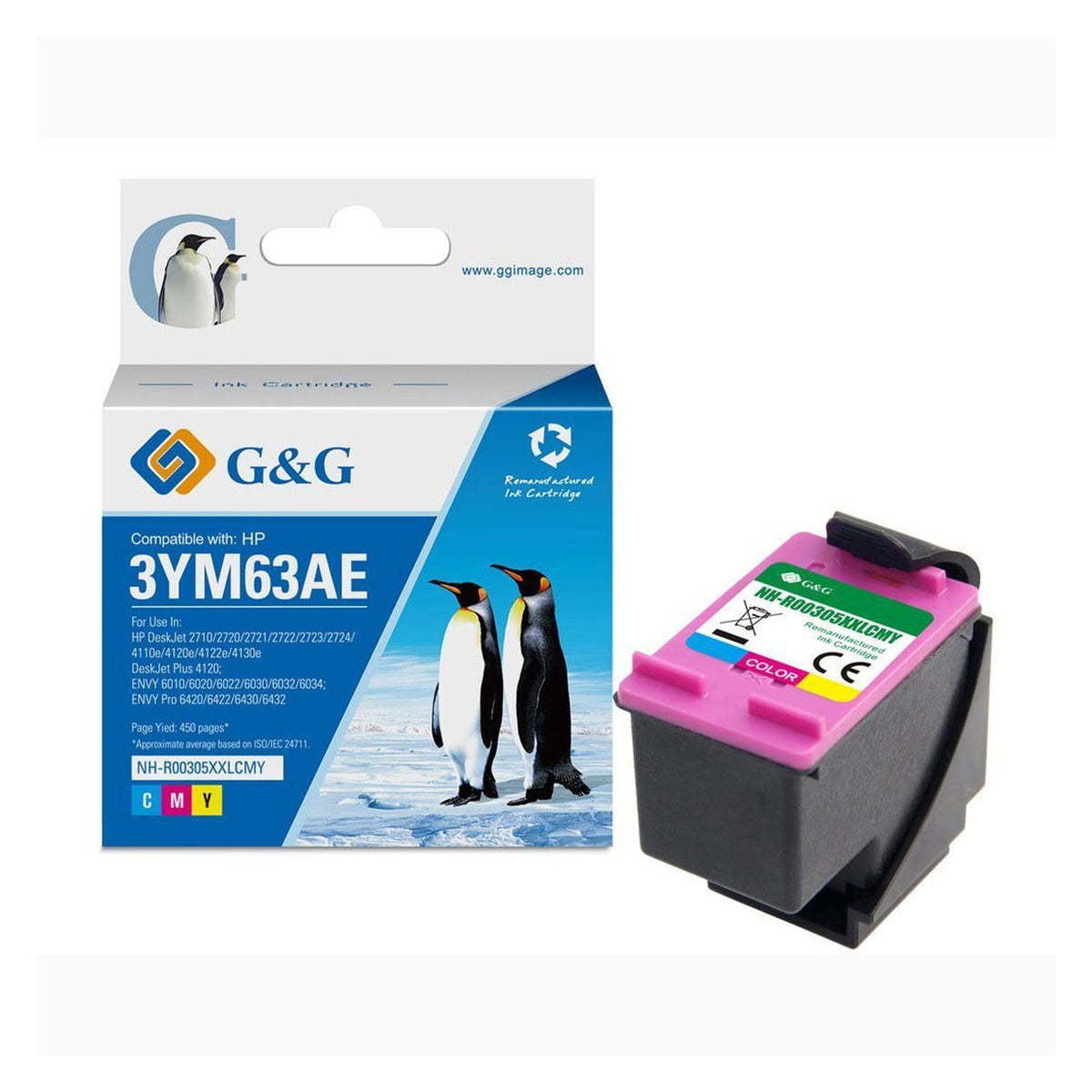 Cartouche compatible premium HP 3YM63AE / 305XXL - multicouleur
