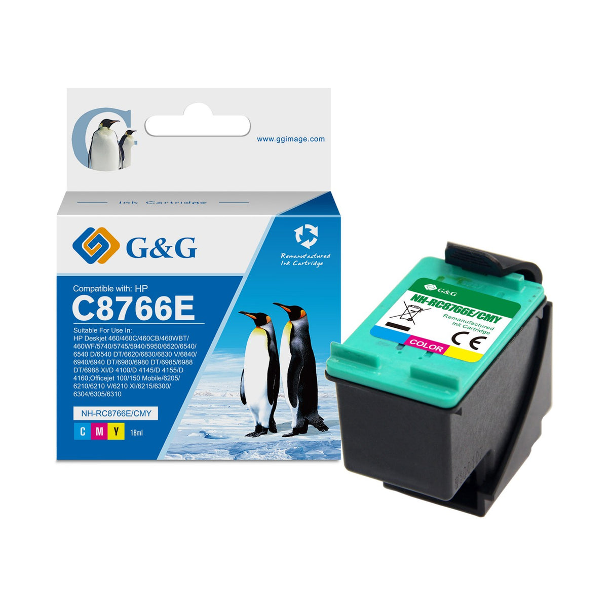 Cartouche compatible premium HP C8766EE / 343 - multicouleur
