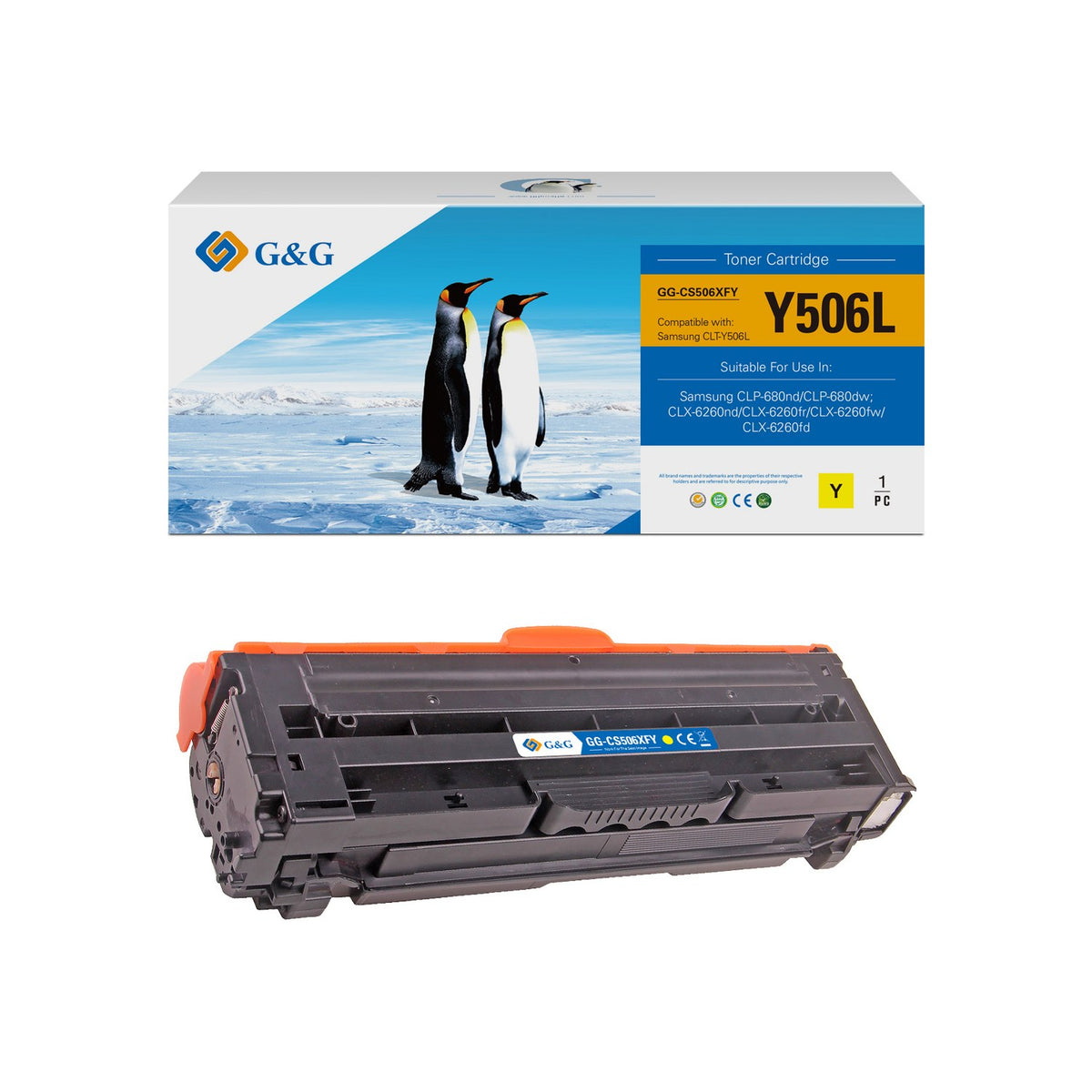 Toner compatible premium Samsung CLTY506LELS / Y506L - jaune
