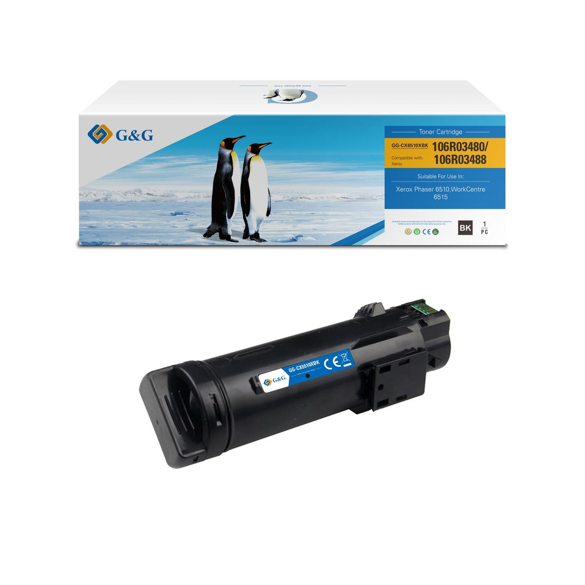Toner compatible premium Xerox 106R03480 - noir