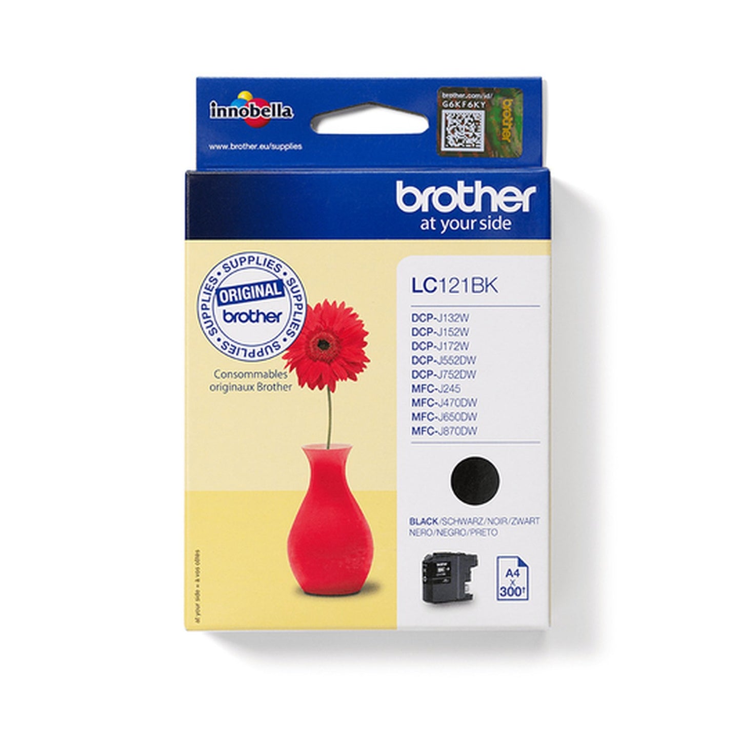 Cartouche d'origine Brother LC121BK - noire