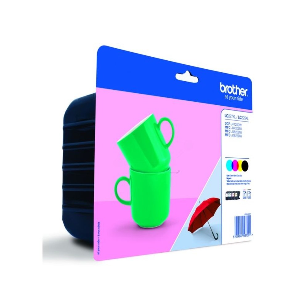 Cartouches d'origines Brother LC227XLVALBPDR - multipack 4 couleurs : noire, cyan, magenta, jaune