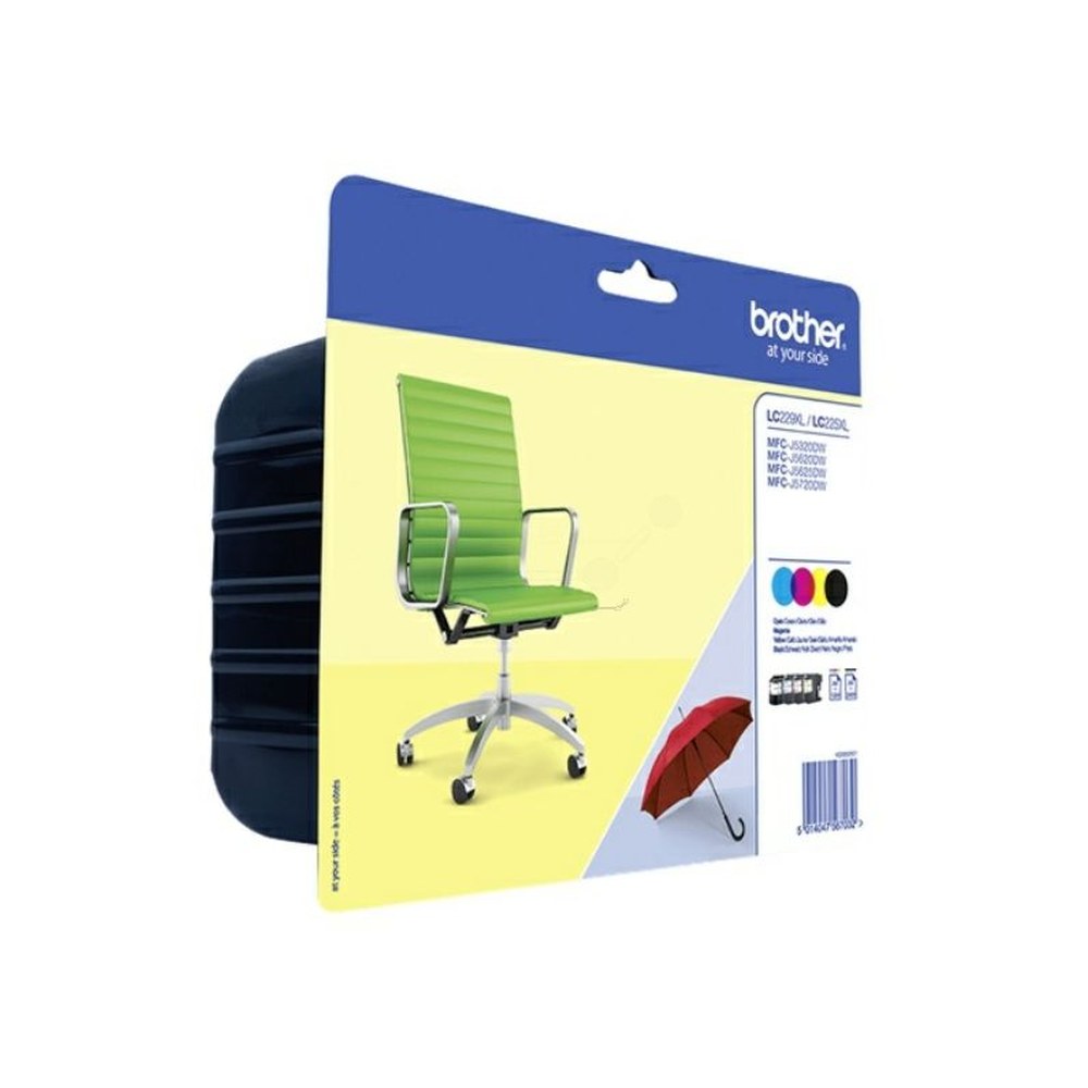 Cartouches d'origines Brother LC229XLVALBP - multipack 4 couleurs : noire, cyan, magenta, jaune