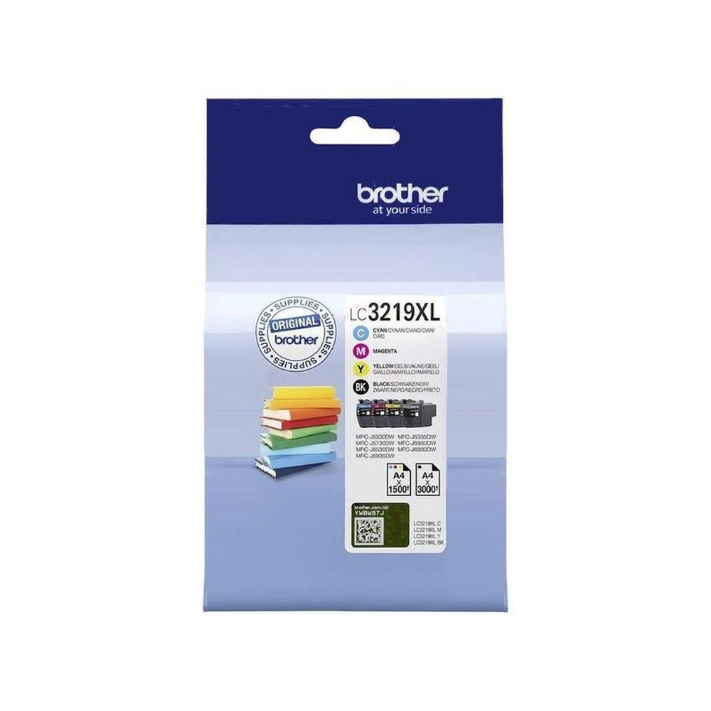 Cartouches d'origines Brother LC3219XLVAL - multipack 4 couleurs : noire, cyan, magenta, jaune