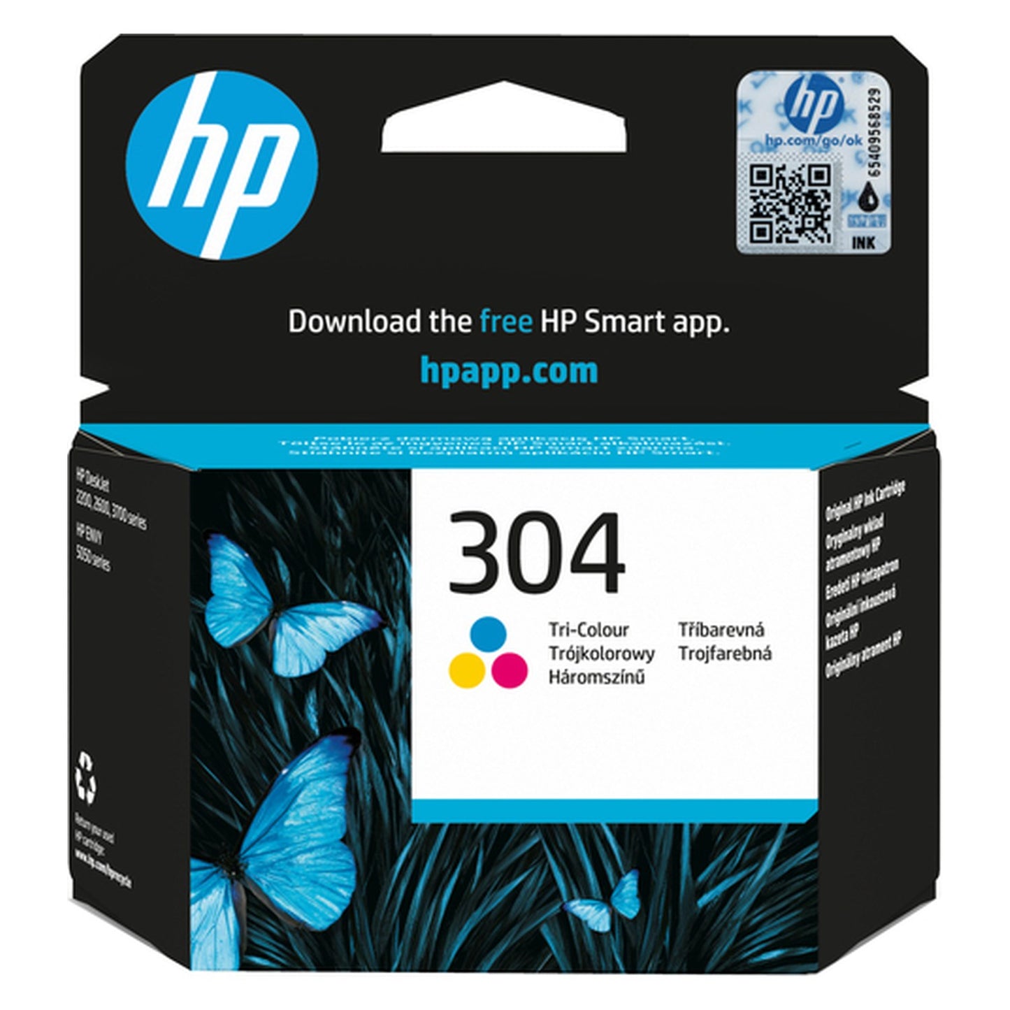 Cartouche Jet d'encre de Marque HP HP304 (N9K05AE) 3 Couleurs (Cyan, Magenta, Jaune) (2ml 100 pages)