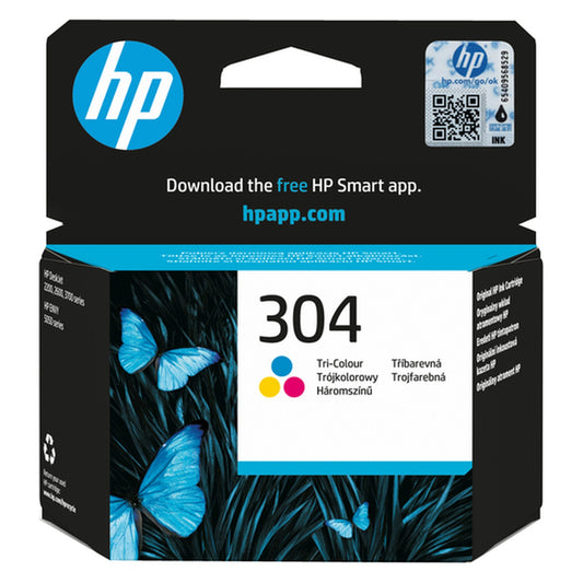 Cartouche Jet d'encre de Marque HP HP304 (N9K05AE) 3 Couleurs (Cyan, Magenta, Jaune) (2ml 100 pages)