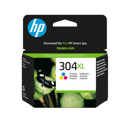 Cartouche Jet d'encre de Marque HP304XL N9K07AE 3 Couleurs (Cyan, Magenta, Jaune) (7ml 300 pages)